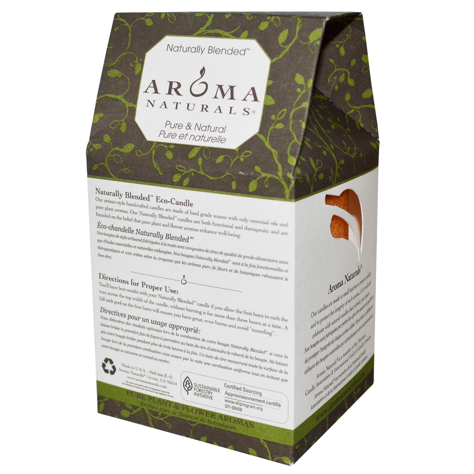 aroma naturals, 天然混合物,圆柱蜡烛,清透,香橙和,3