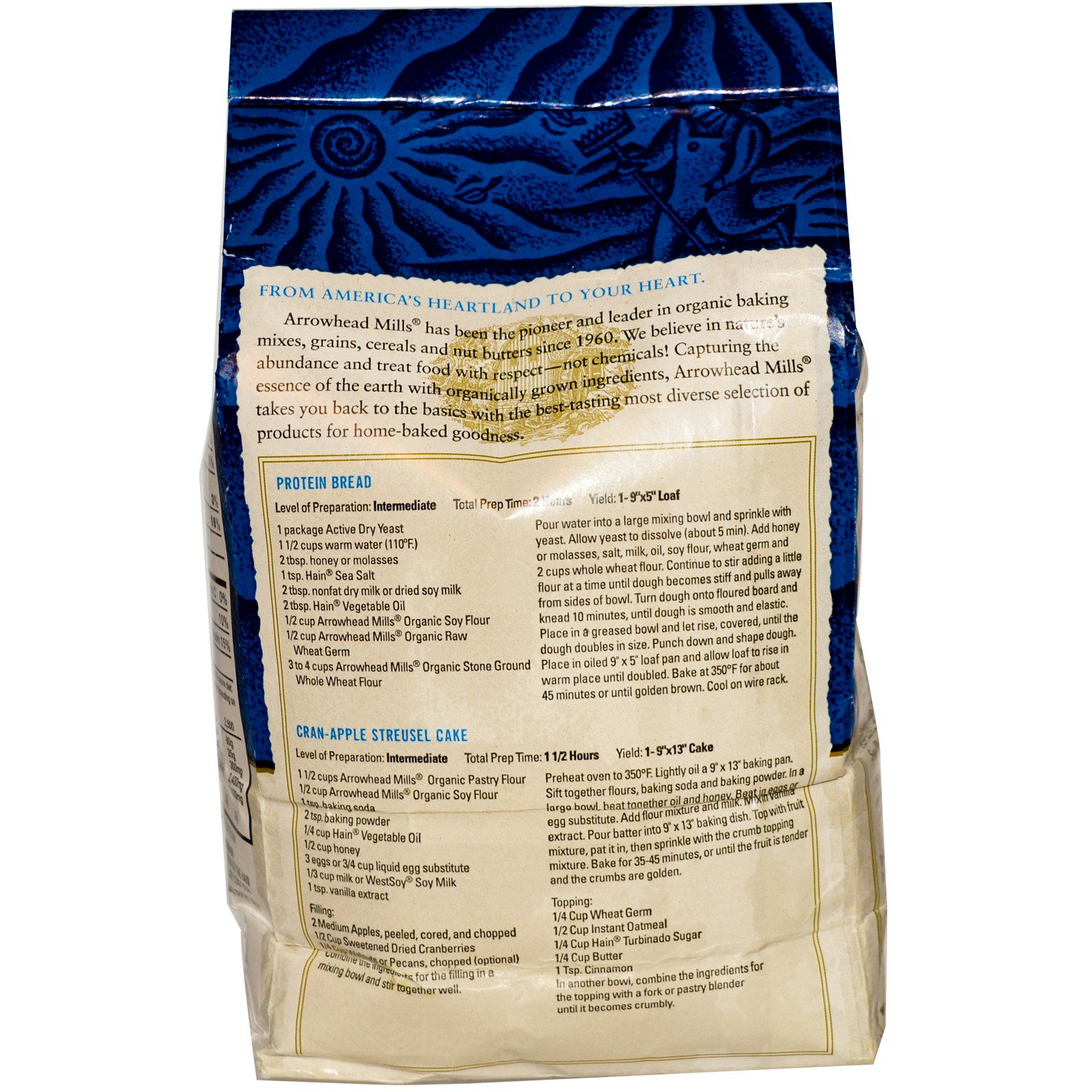 arrowhead mills, organic soy flour, 22 oz (623 g)