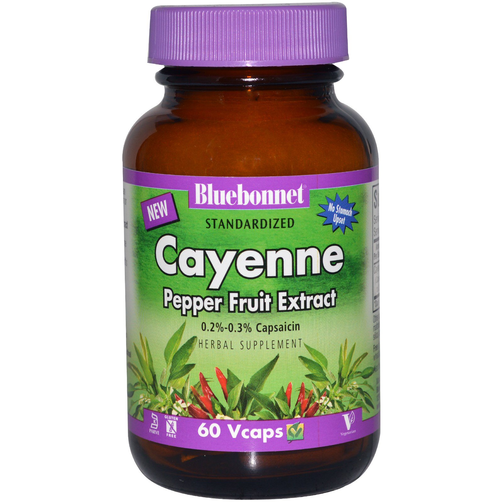 bluebonnet nutrition, cayenne, pepper fruit extract, 60 vcaps