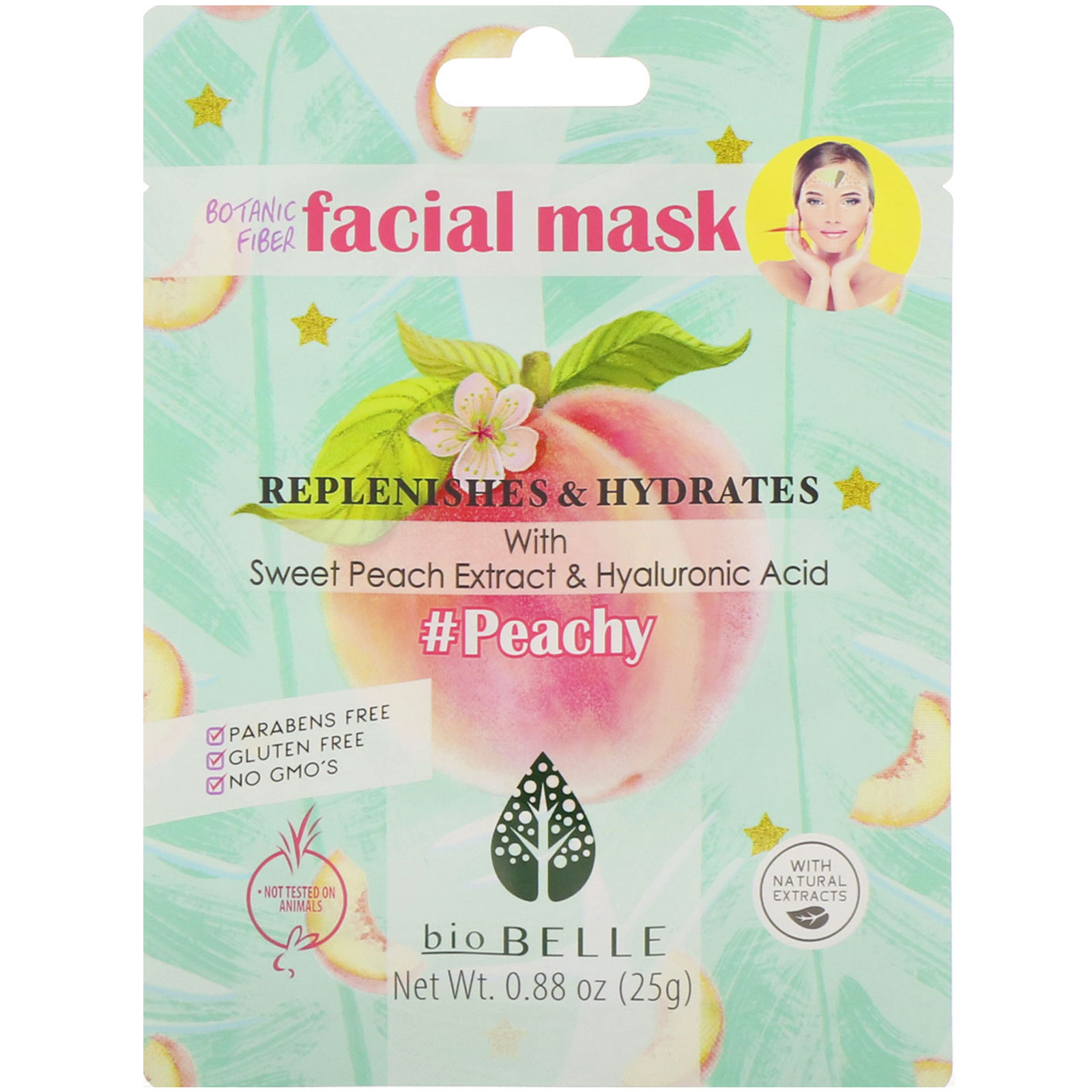 biobelle, botanic fiber facial mask, replenishes & hydrates