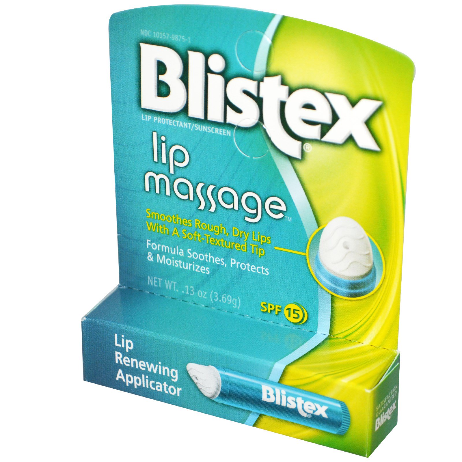 blistex, lip massage, lip protectant/sunscreen, spf 15, .