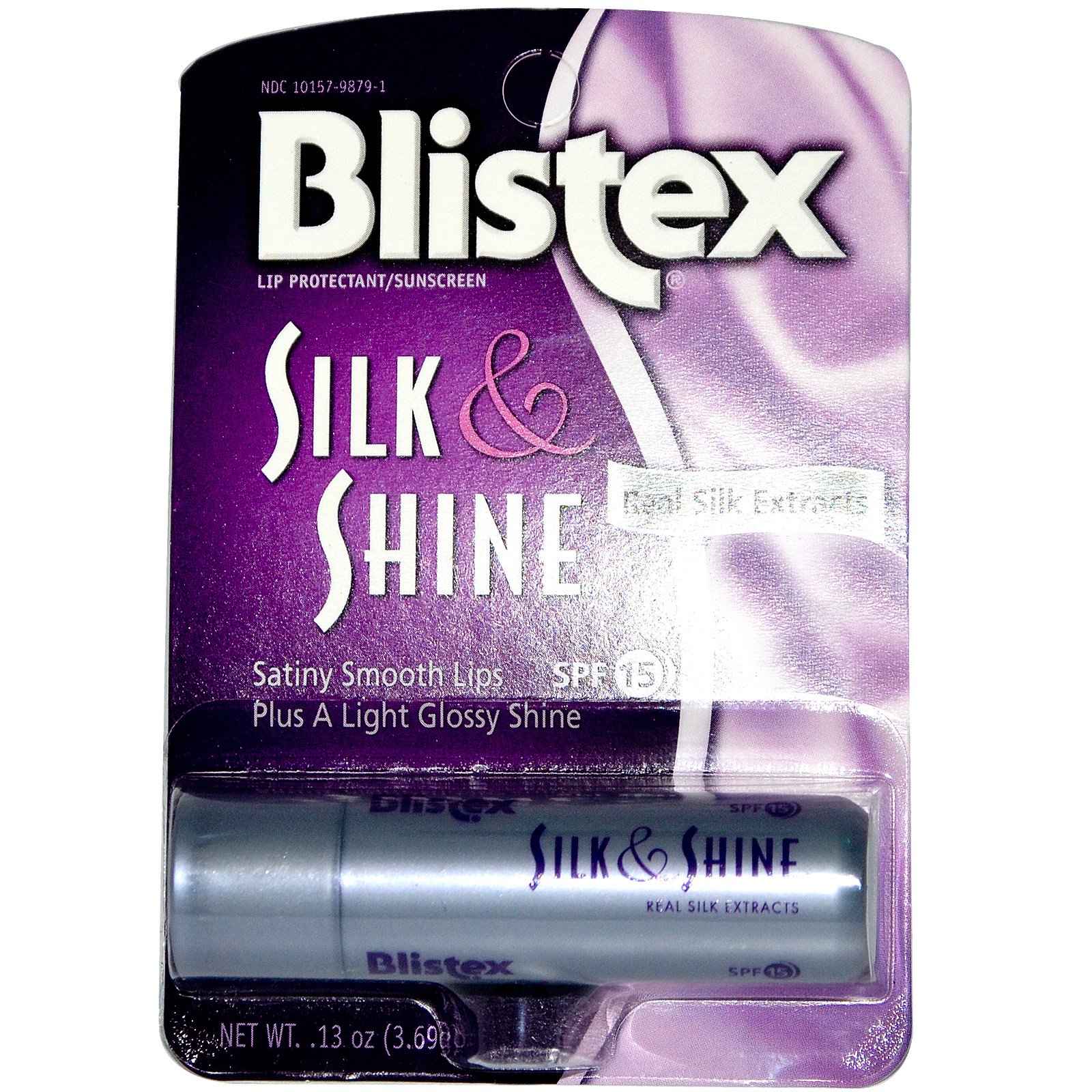 blistex, silk & shine, lip protectant/sunscreen, spf 15, .