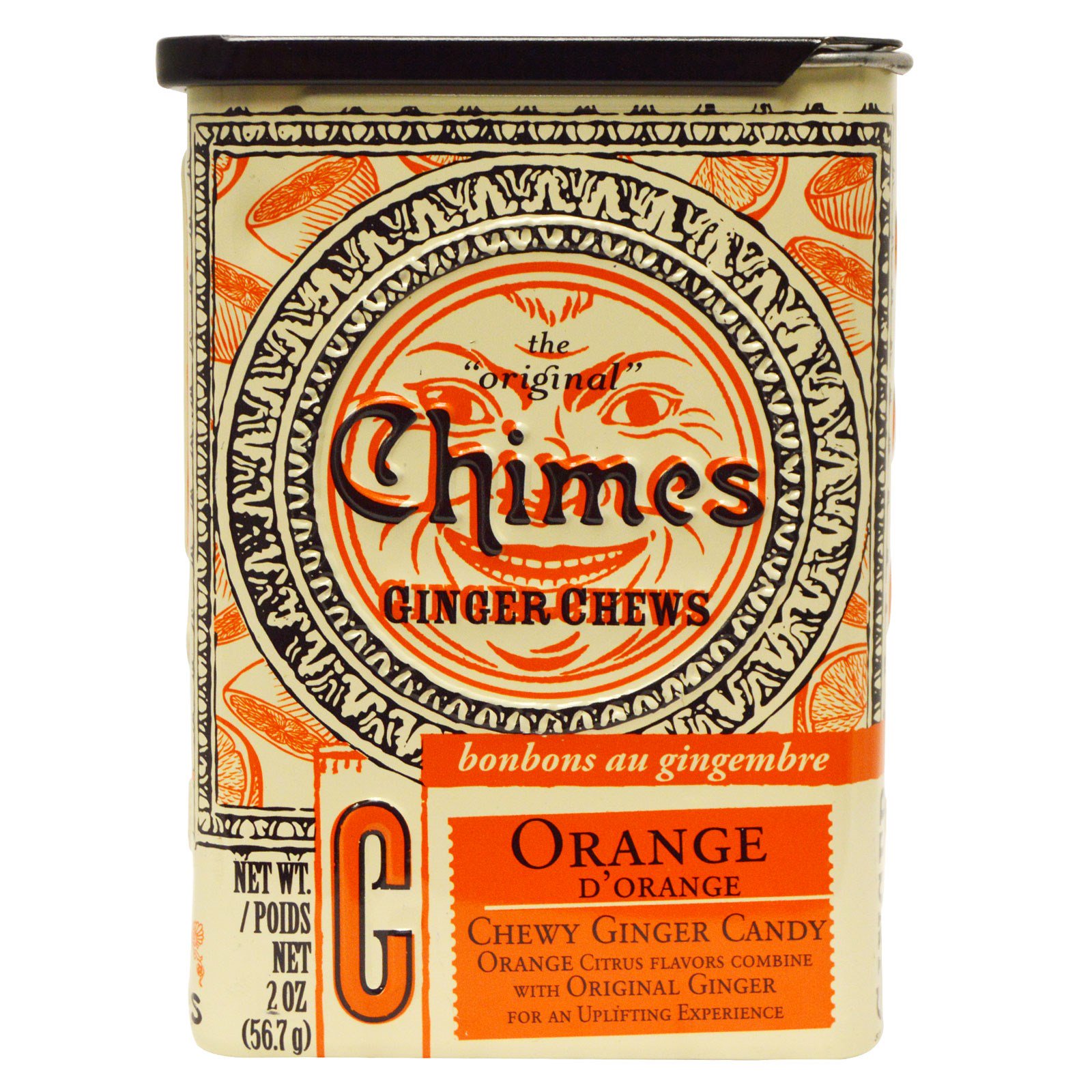 chimes, ginger chews, orange, 2 oz.