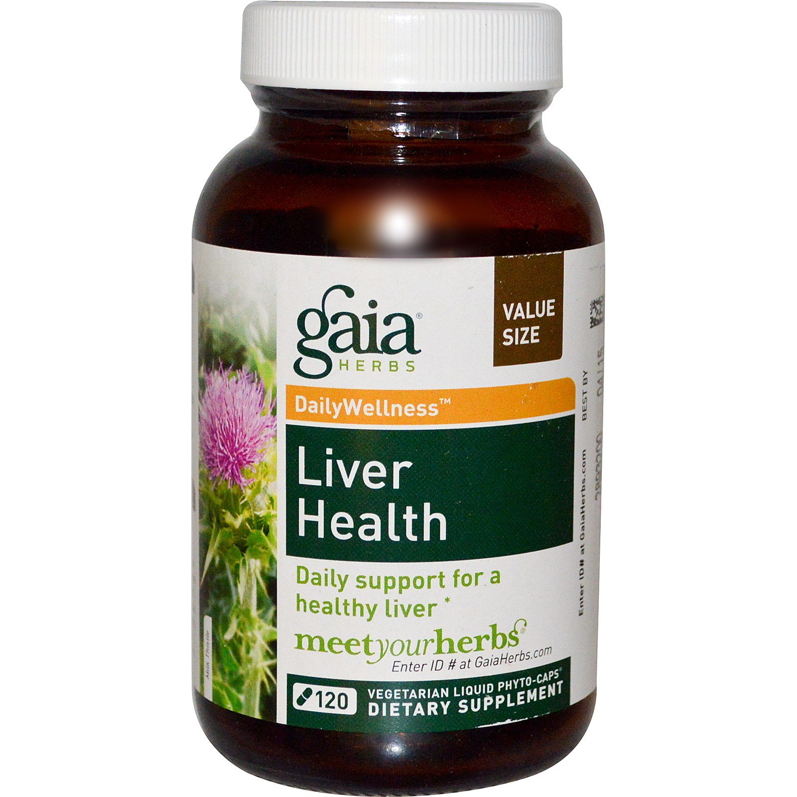 gaia herbs, 肝脏健康素食液体植物胶囊, 120粒