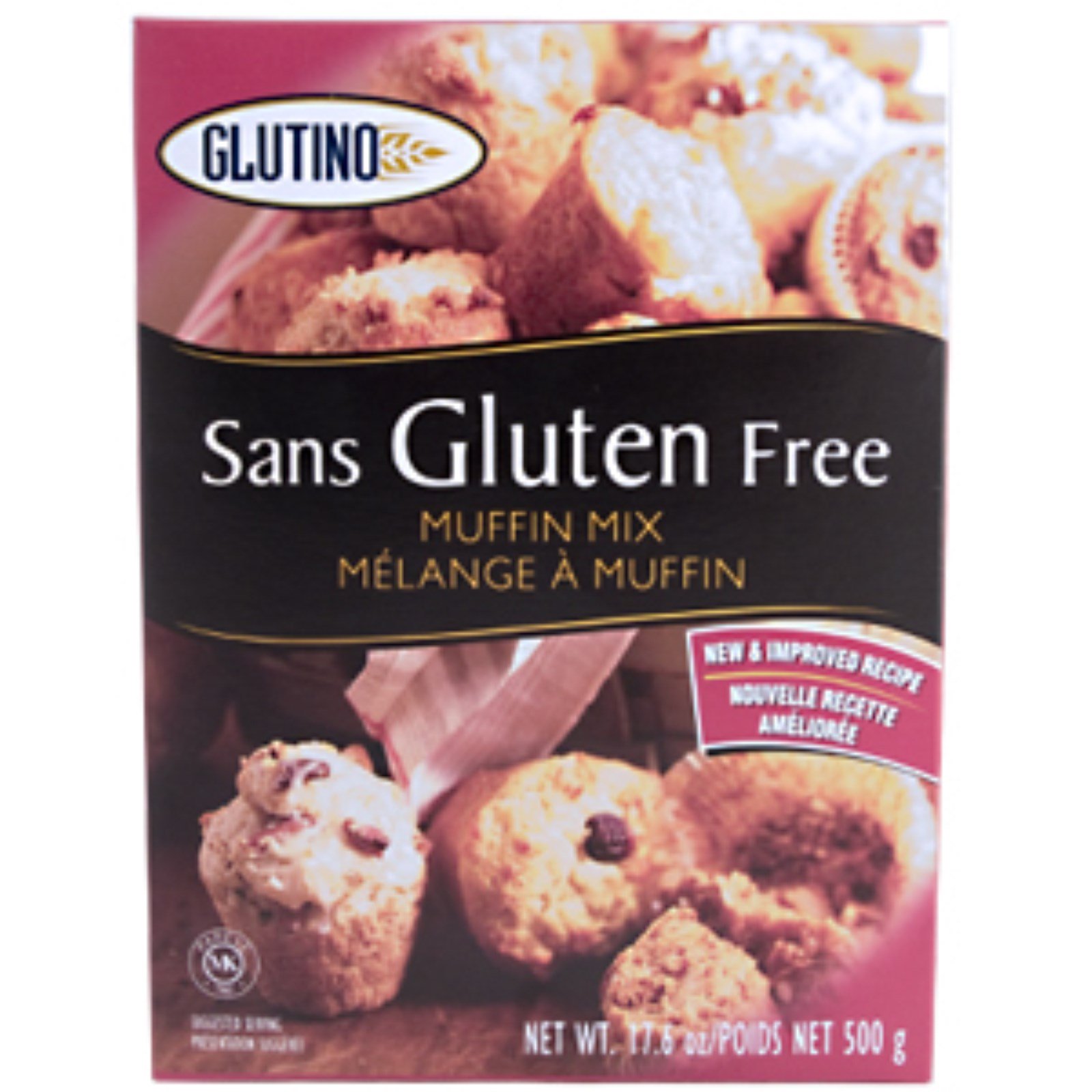 glutino, sans gluten free muffin mix, 17.