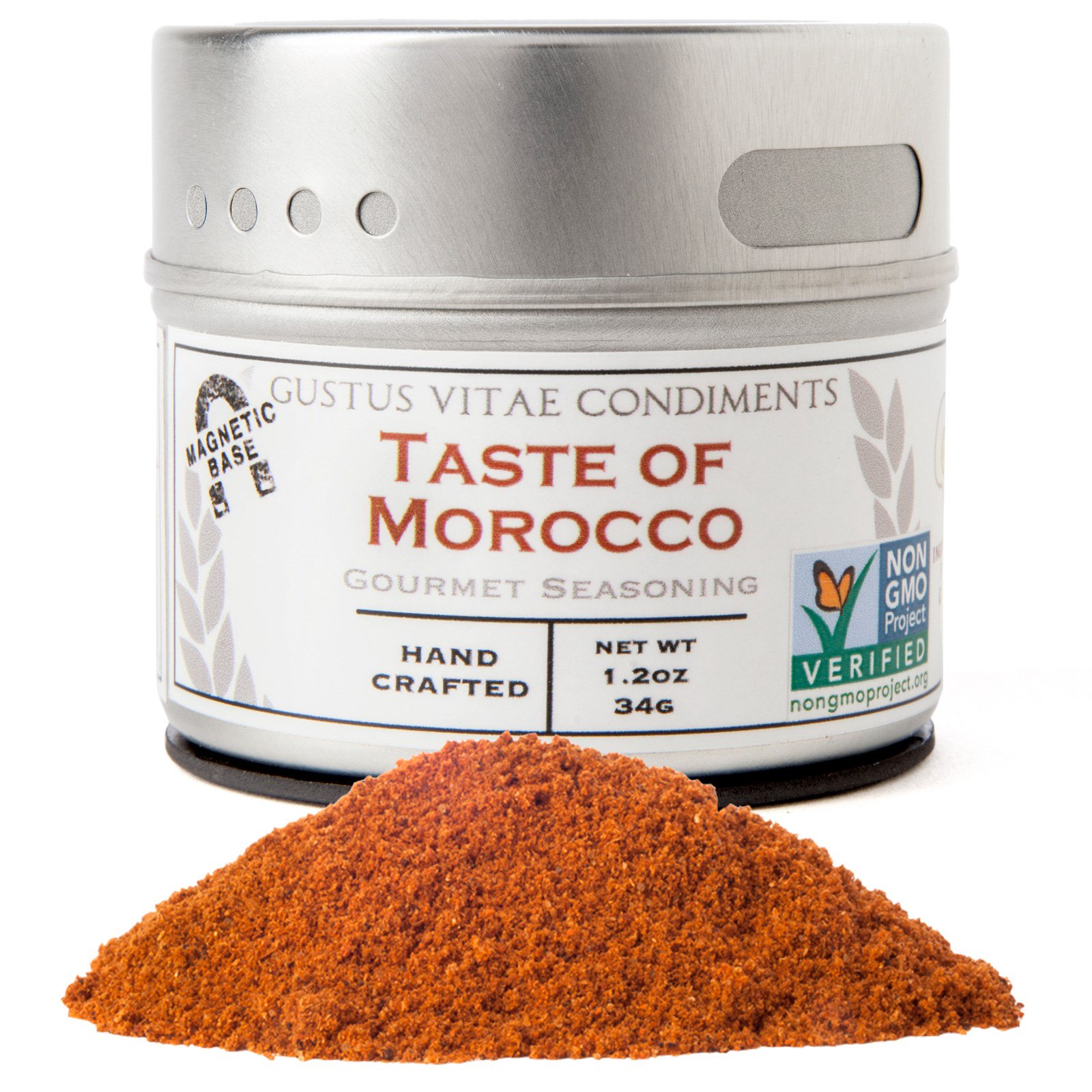 gustus vitae, gourmet seasoning, taste of morocco, 1.2 oz (34g)