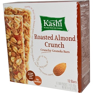 kashi crunchy granola bars roasted almond crunch 6-2 bars 1.