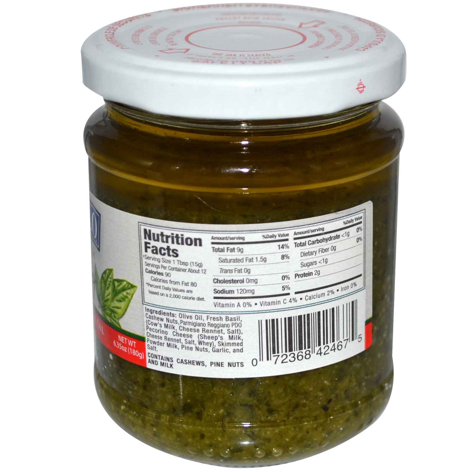 delallo, pesto sauce in olive oil, 6.35 oz (180 g