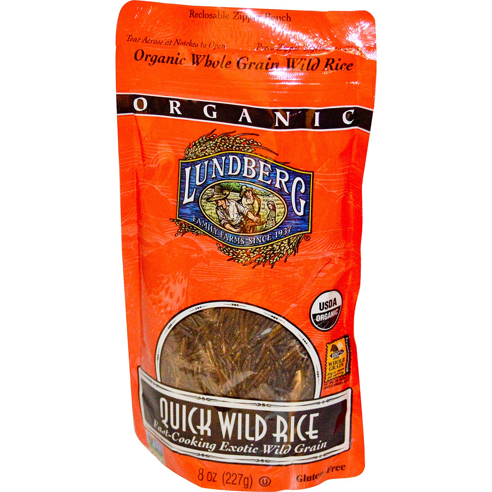 lundberg, organic quick wild rice, 8 oz (227 g) (discontinued