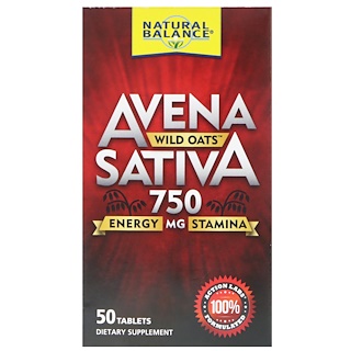 natural balance, avena sativa, wild oats, 750 mg , 50 tablets