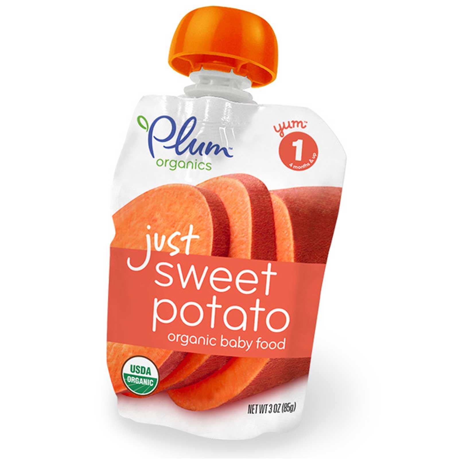 plum organics, just sweet potato, 6 pouches, 3 oz