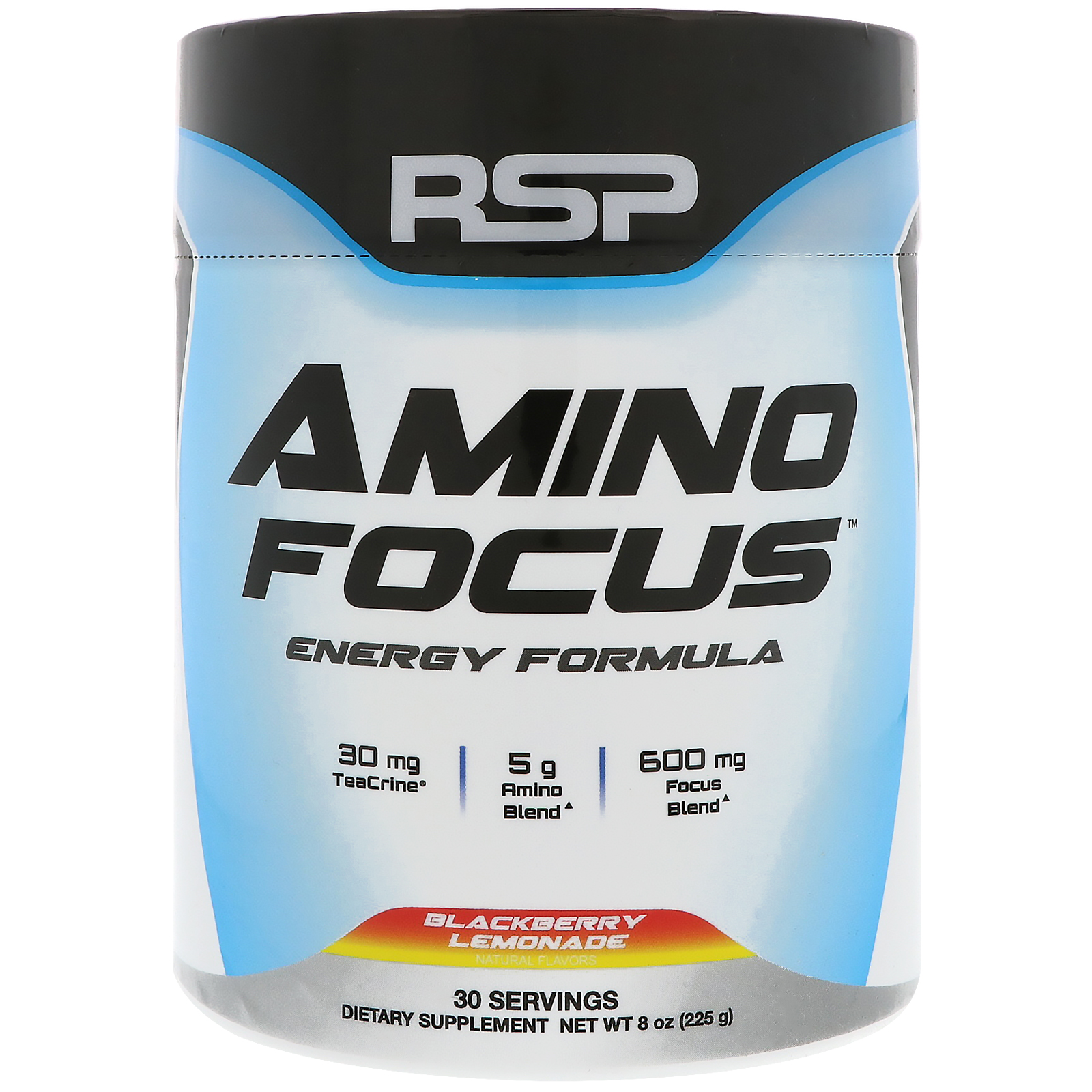 rsp nutrition, amino focus, energy formula, black