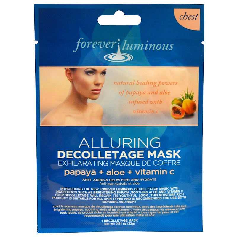 my spa life, forever luminous, alluring decolletage mask, chest