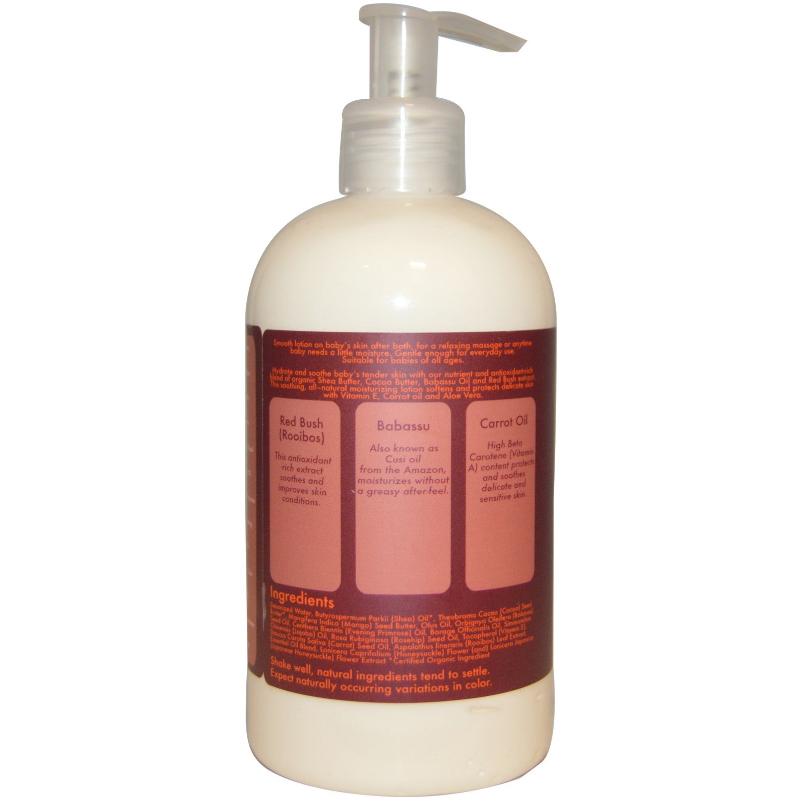 shea moisture, red bush & babassu baby head-to-toe lotion, 12 fl