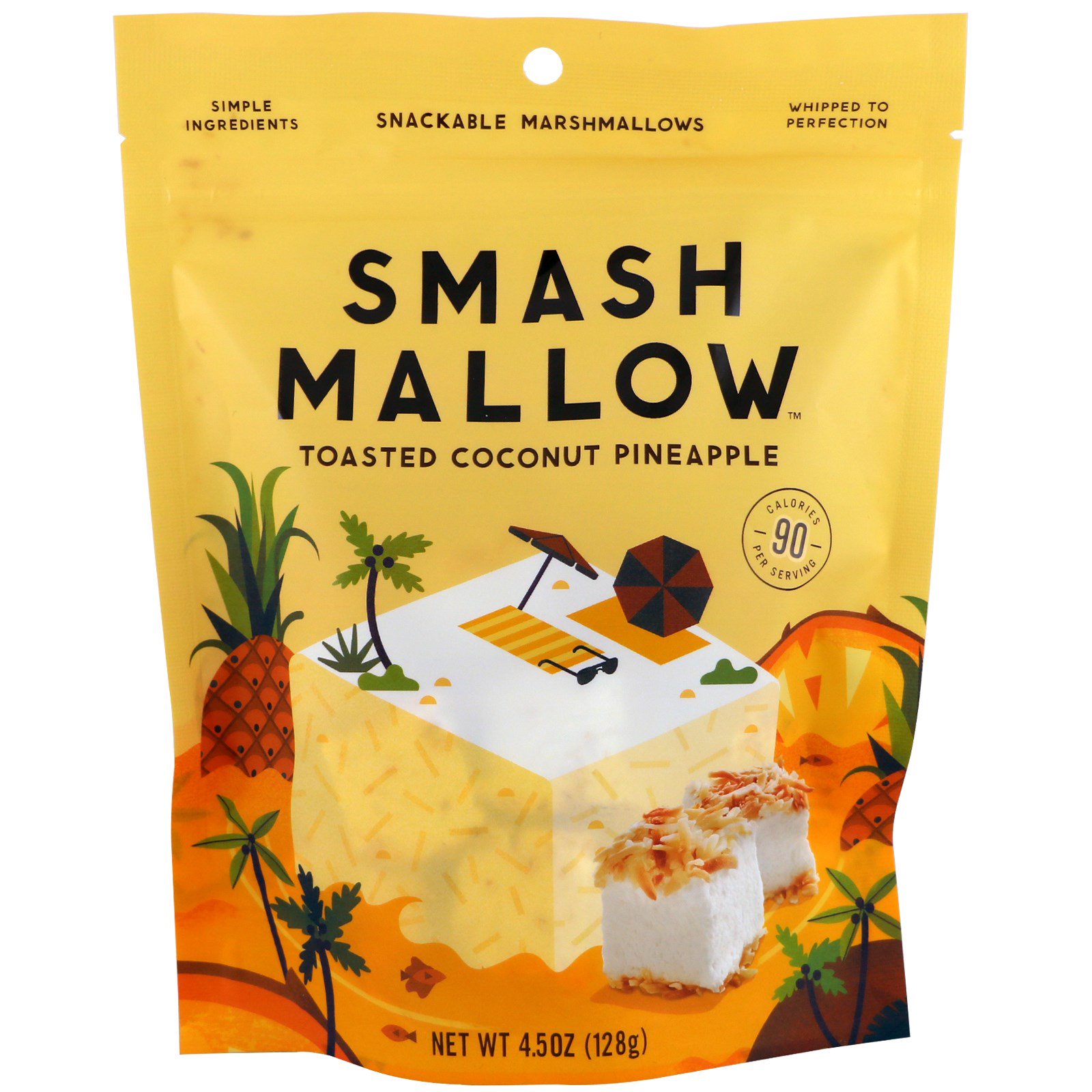 smashmallow, 烤椰子菠萝,4.5盎司(128克)