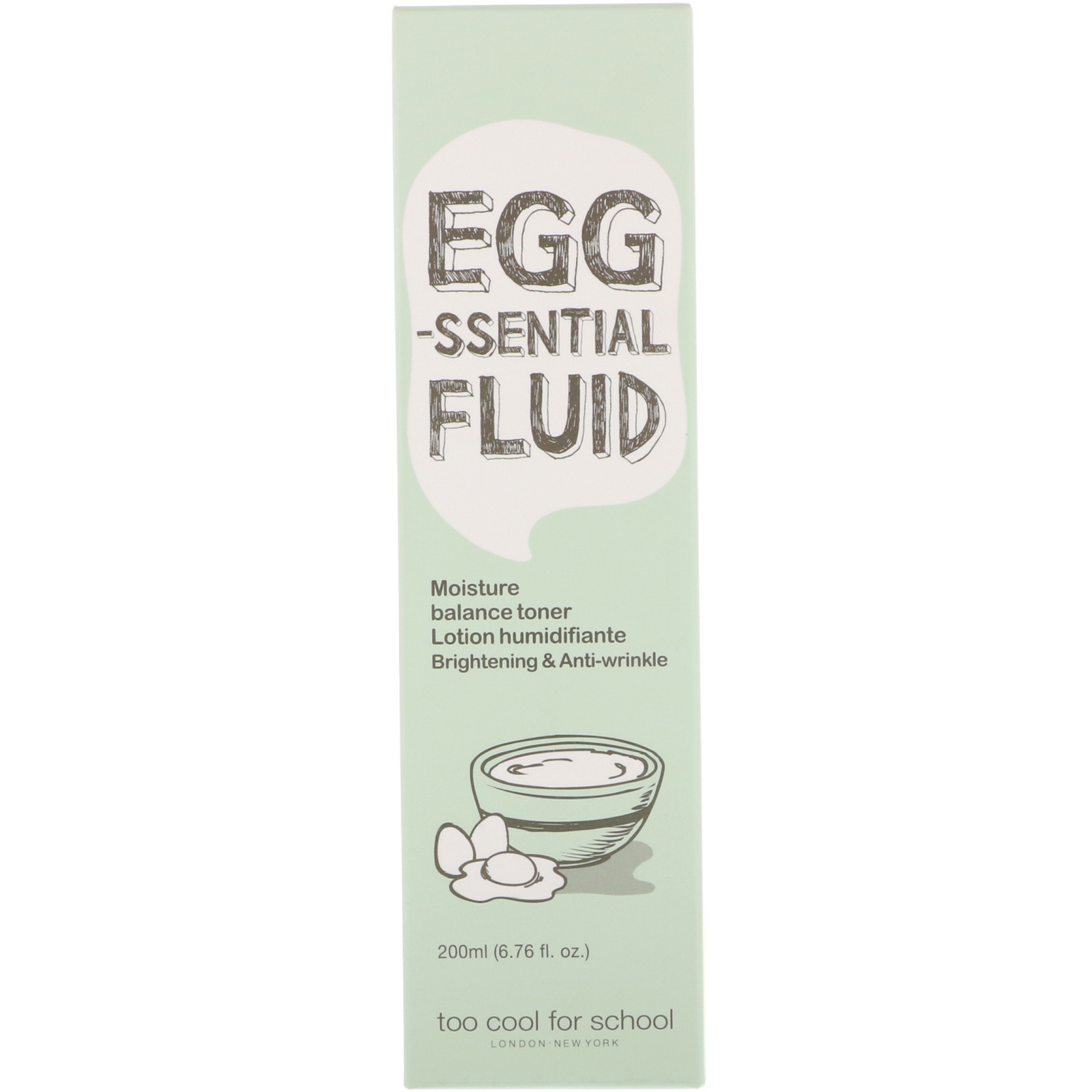 too cool for school, egg-ssential fluid, moisture balance toner