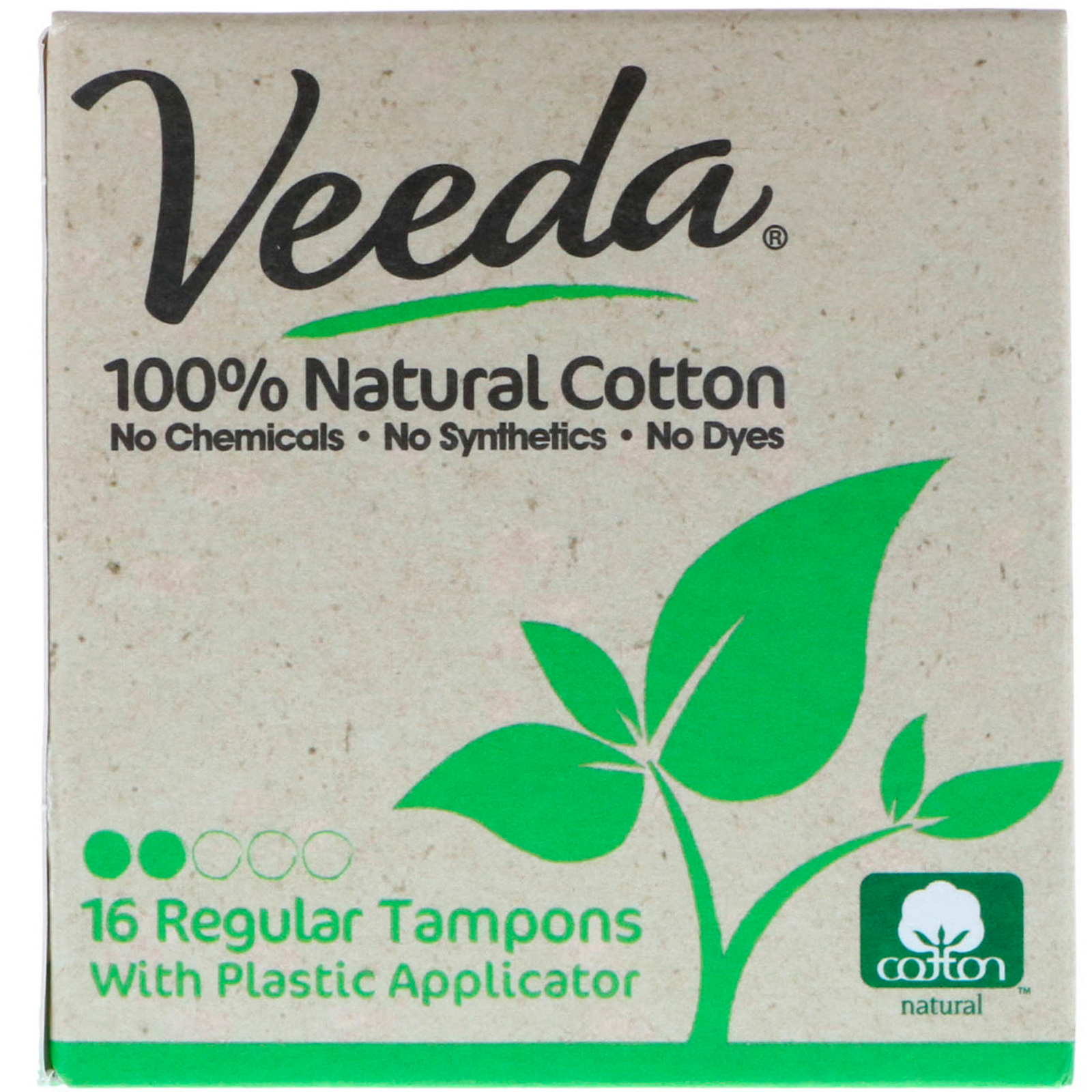 tampons,doily cotton tampon with plastic applicator, regular, 16 tmmpons