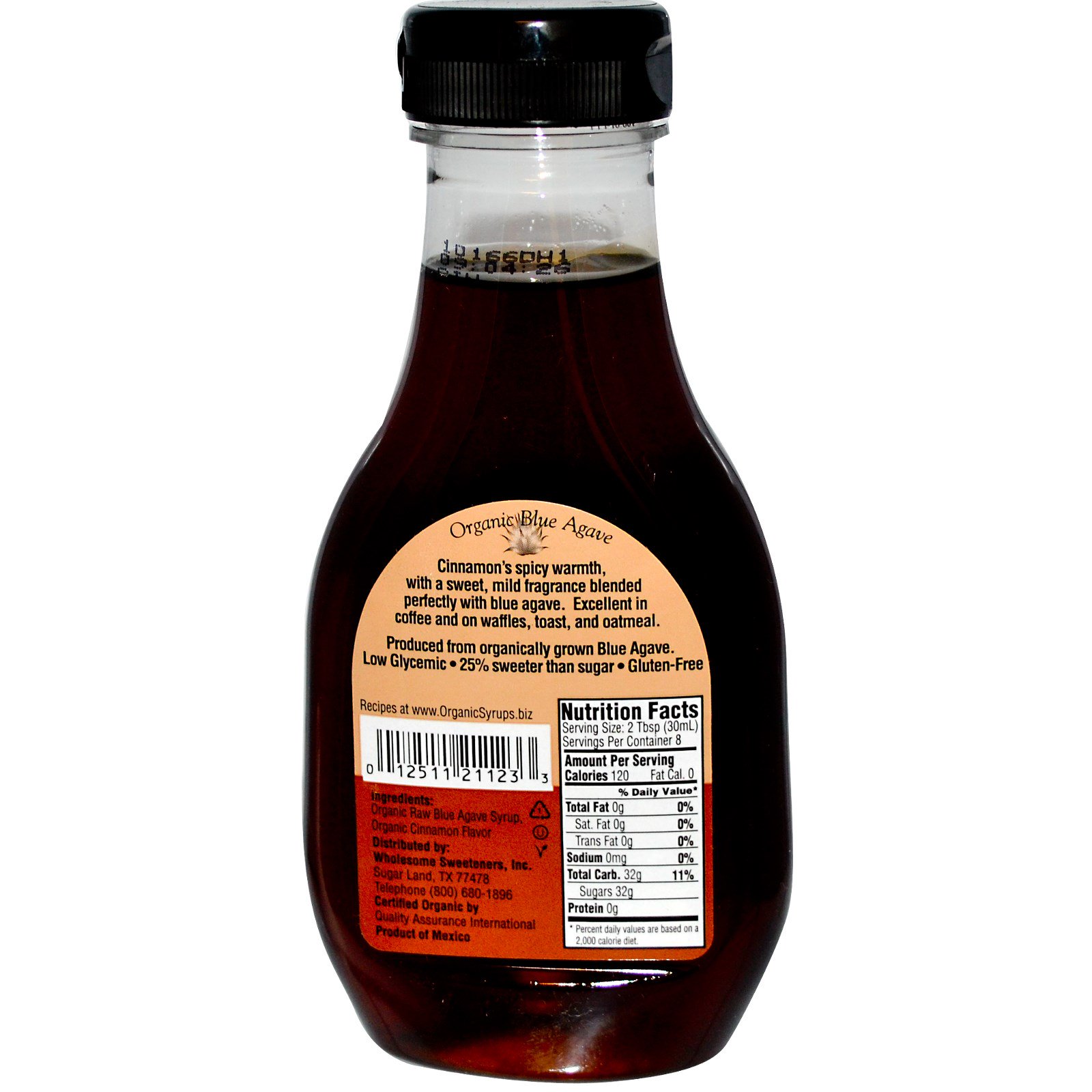 organic blue agave syrup, cinnamon, 11.