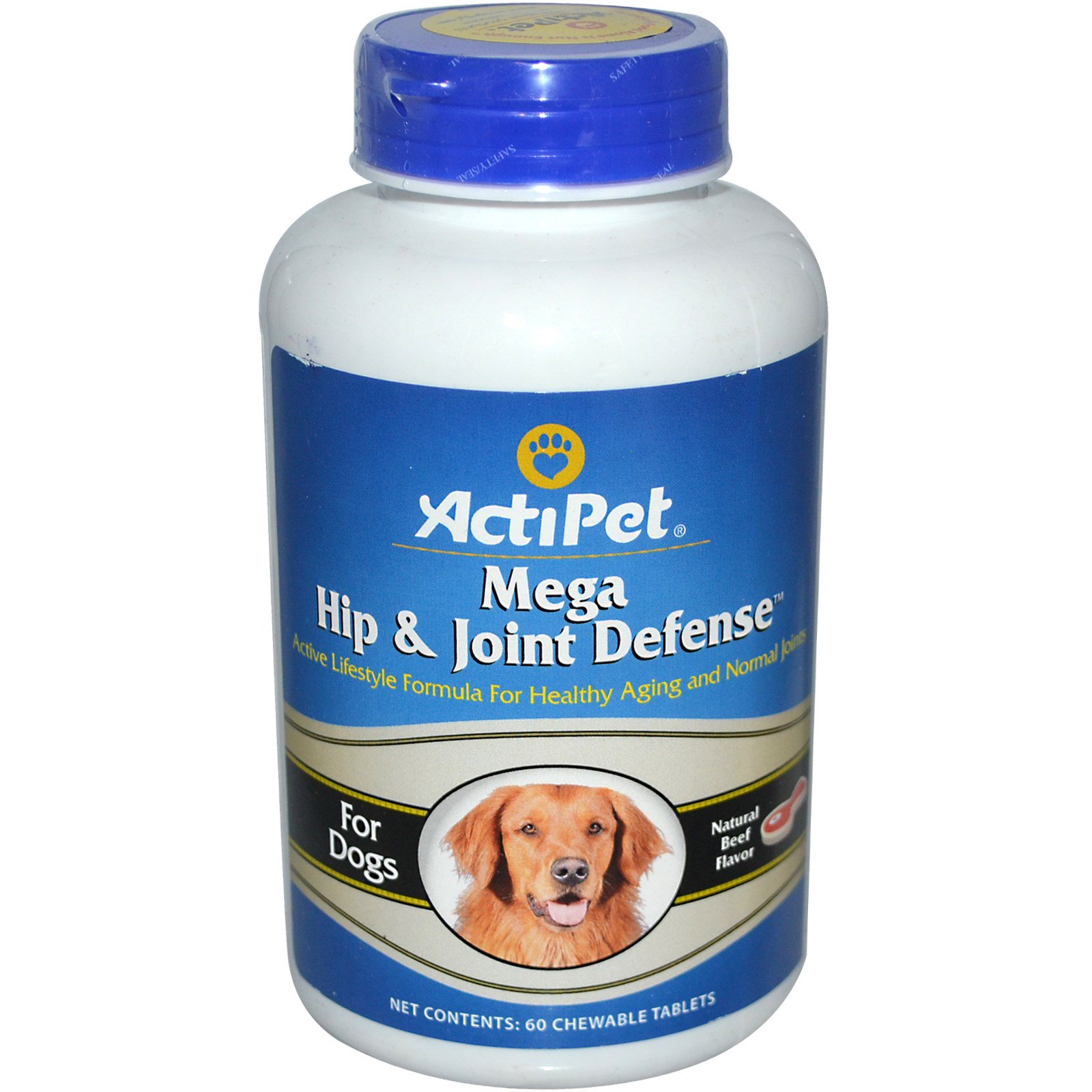 actipet, 加强型关节维护,犬用,天然牛肉味,60咀嚼