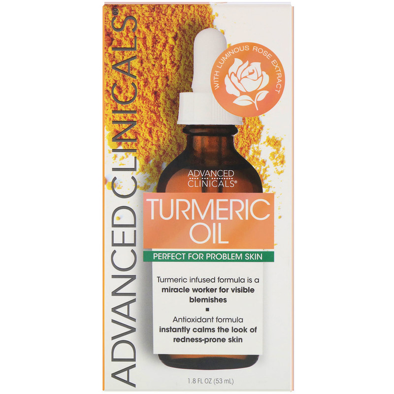 Advanced Clinicals, Turmeric Oil, Perfect for Problem Skin, 1.8 fl oz