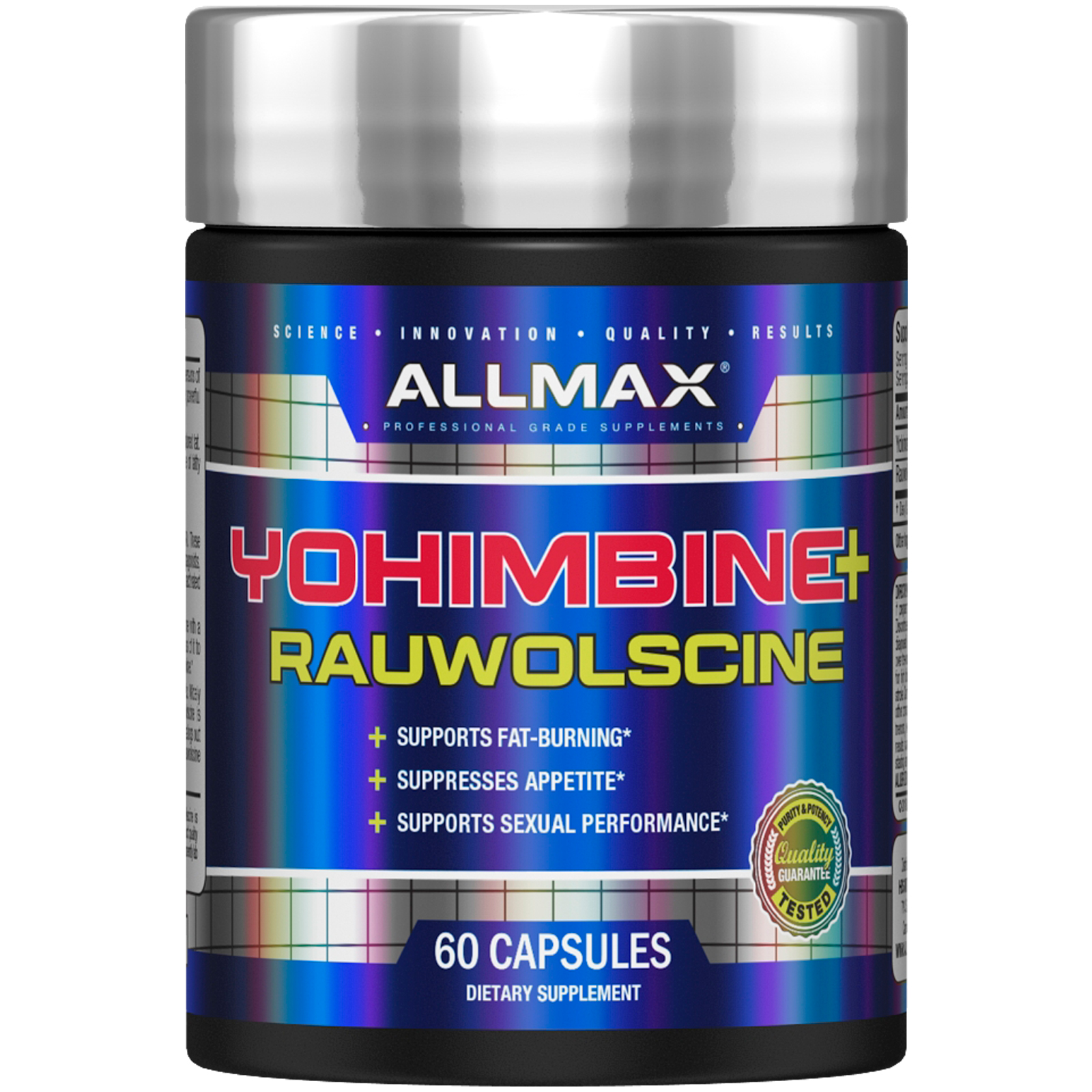 ALLMAX Nutrition, Yohimbine + Rauwolscine, 3.0 mg Yohimbine HCl, 60 Capsules