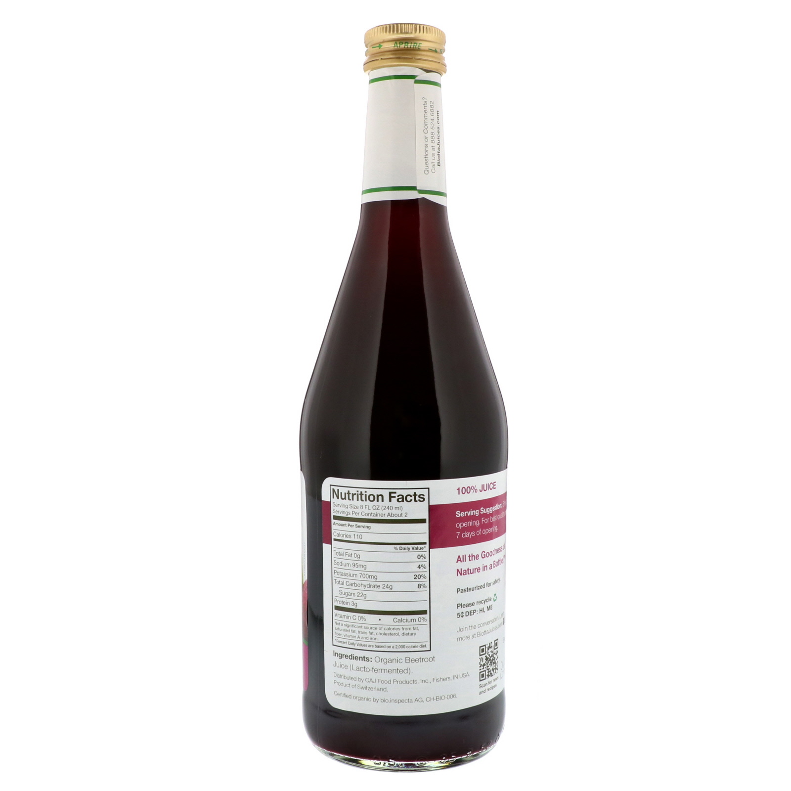 biotta, 甜菜汁,16.9液体盎司,500毫升