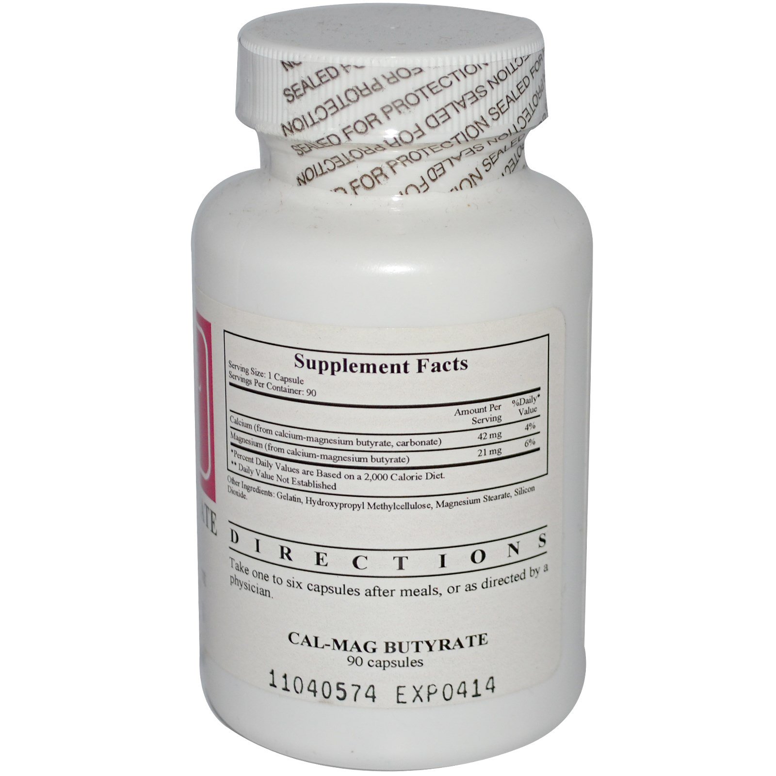 丁酸钙,镁2:1胶囊,90粒 (discontinued item)