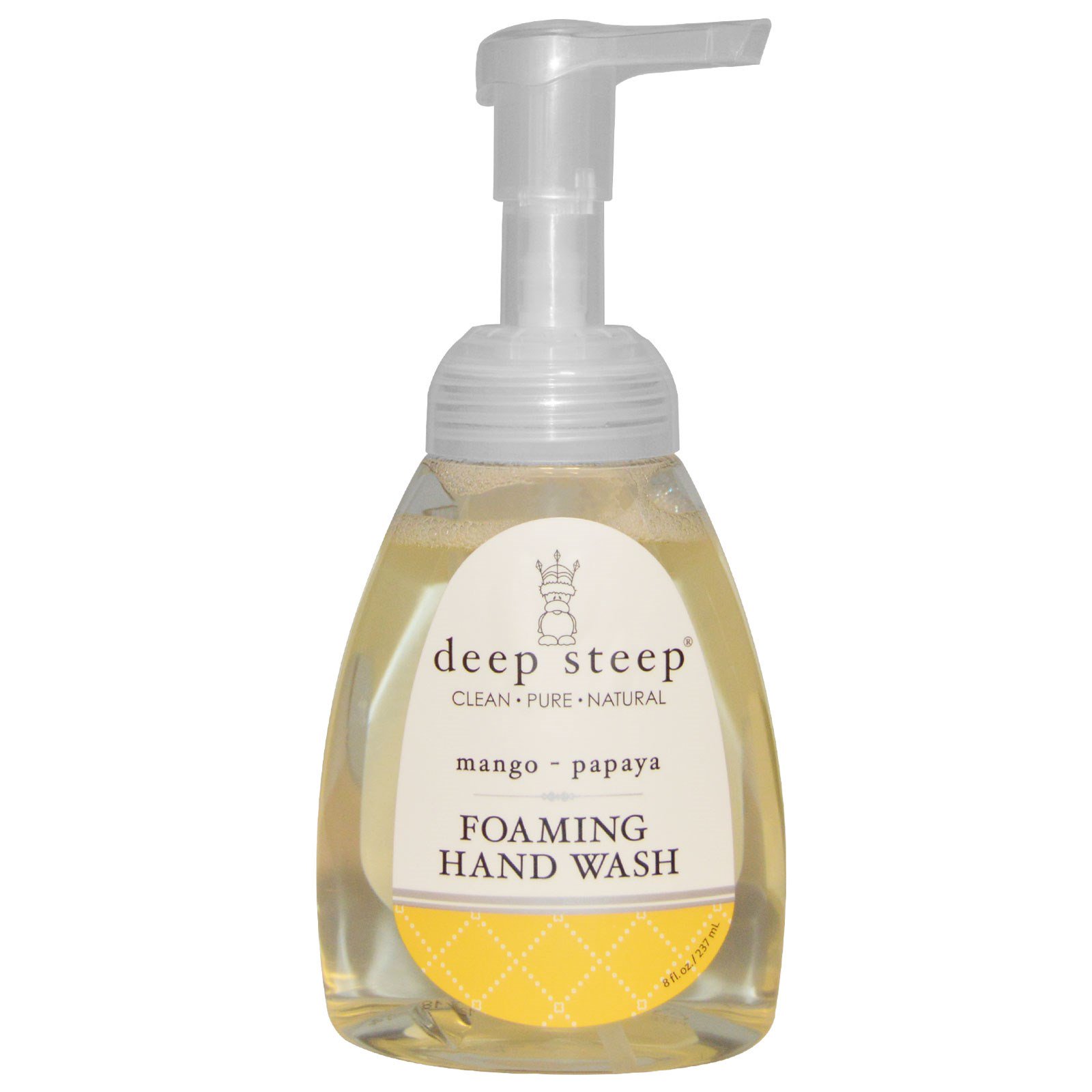 deep steep, foaming hand wash, mago papaya, 8 fl oz (237 ml)