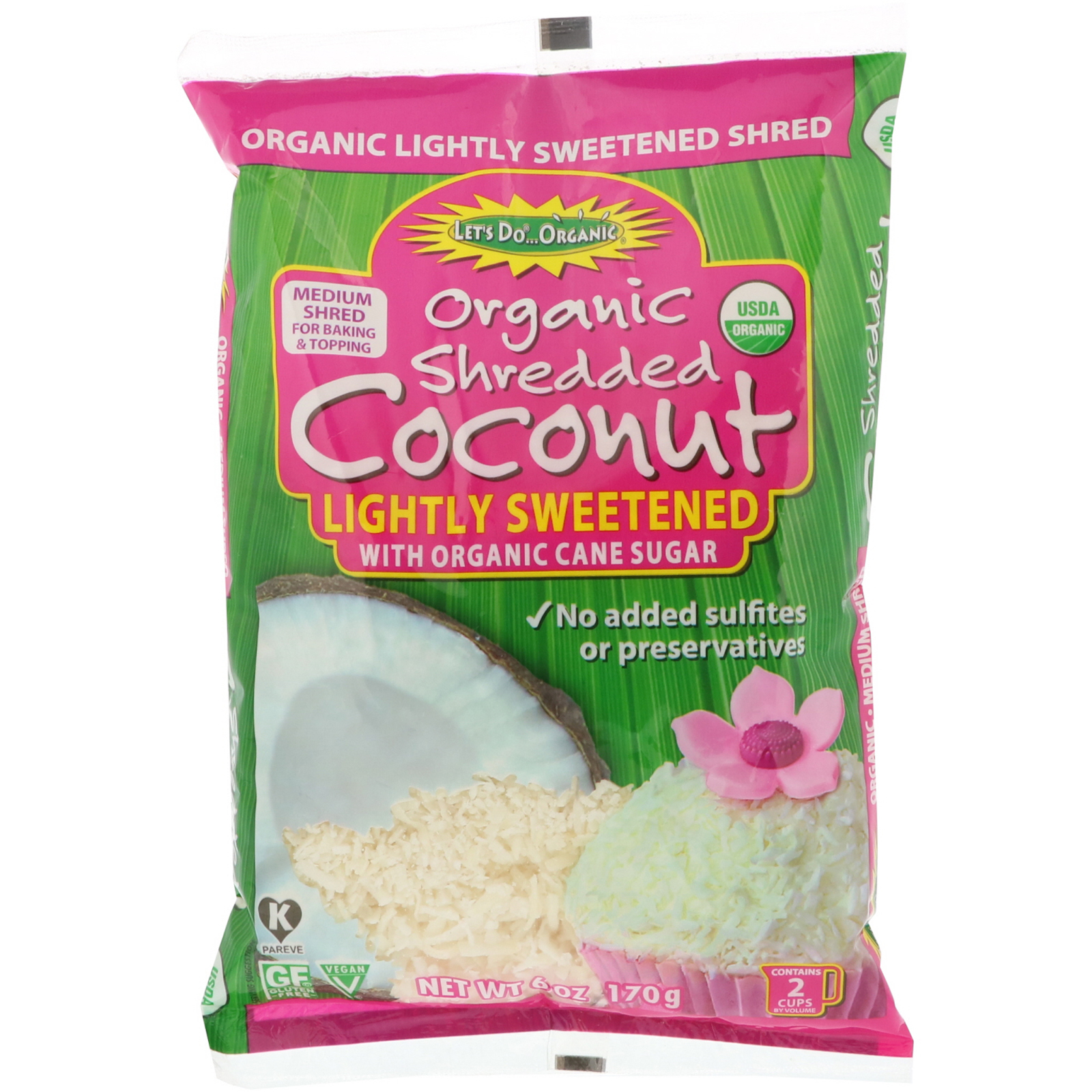 edward & sons, lets do organic, organic shredded coconut