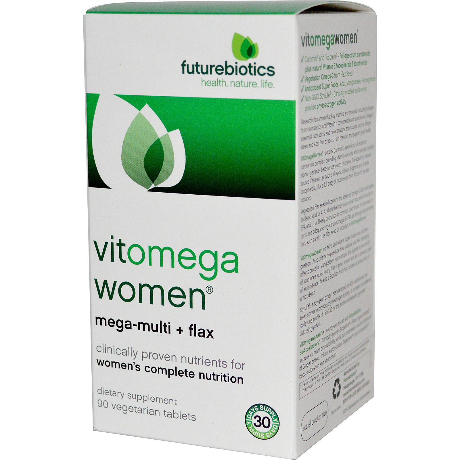 futurebiotics, vitomega women,全面补充女性营养胶囊,90粒