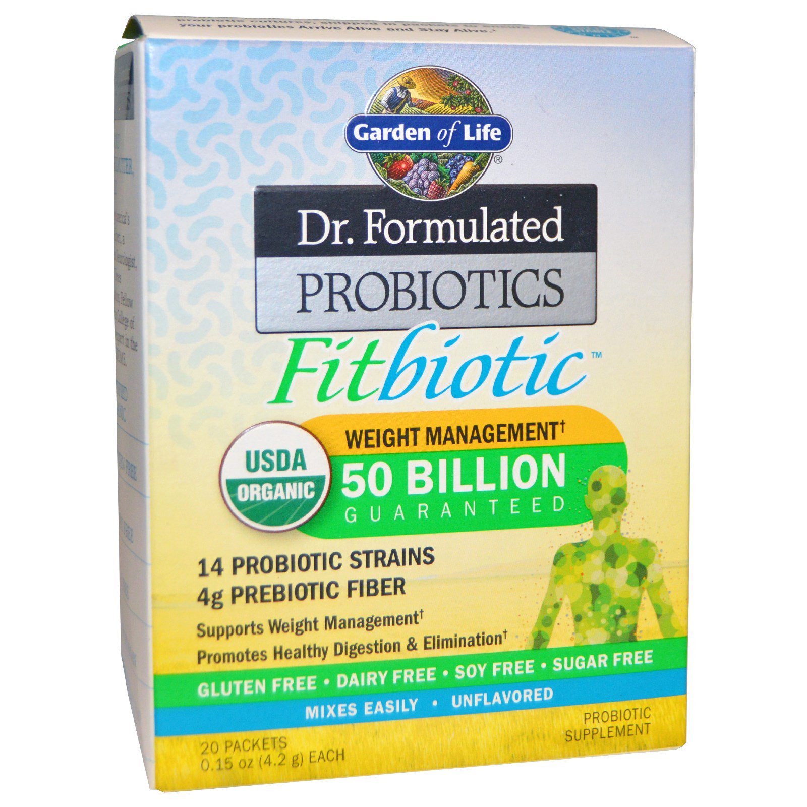 Garden of Life, Organic, Dr. Formulated Probiotics Fitbiotic, 20