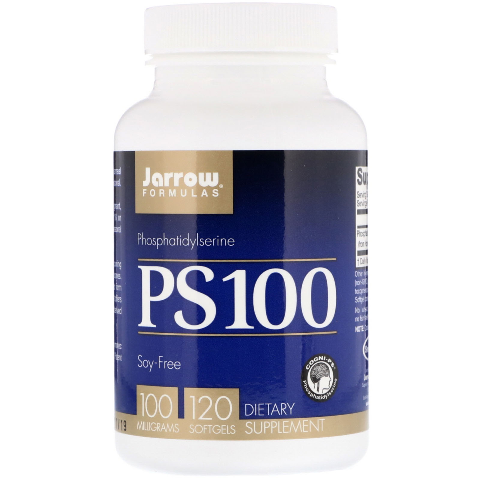 jarrow formulas ps 100,磷脂酰丝氨酸,100毫克,120粒软胶囊