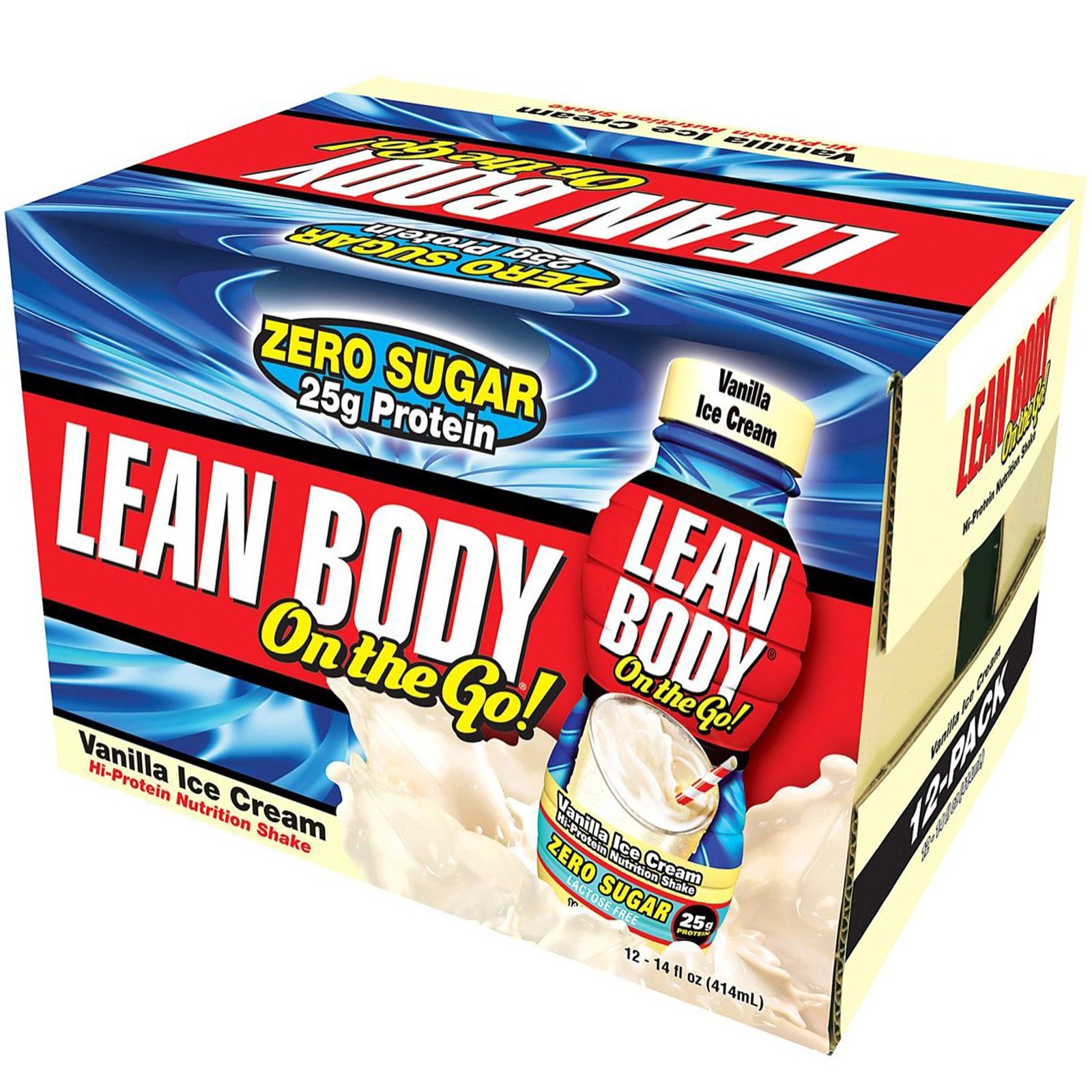 labrada nutrition, lean body on the go, vanilla ice cream, 12