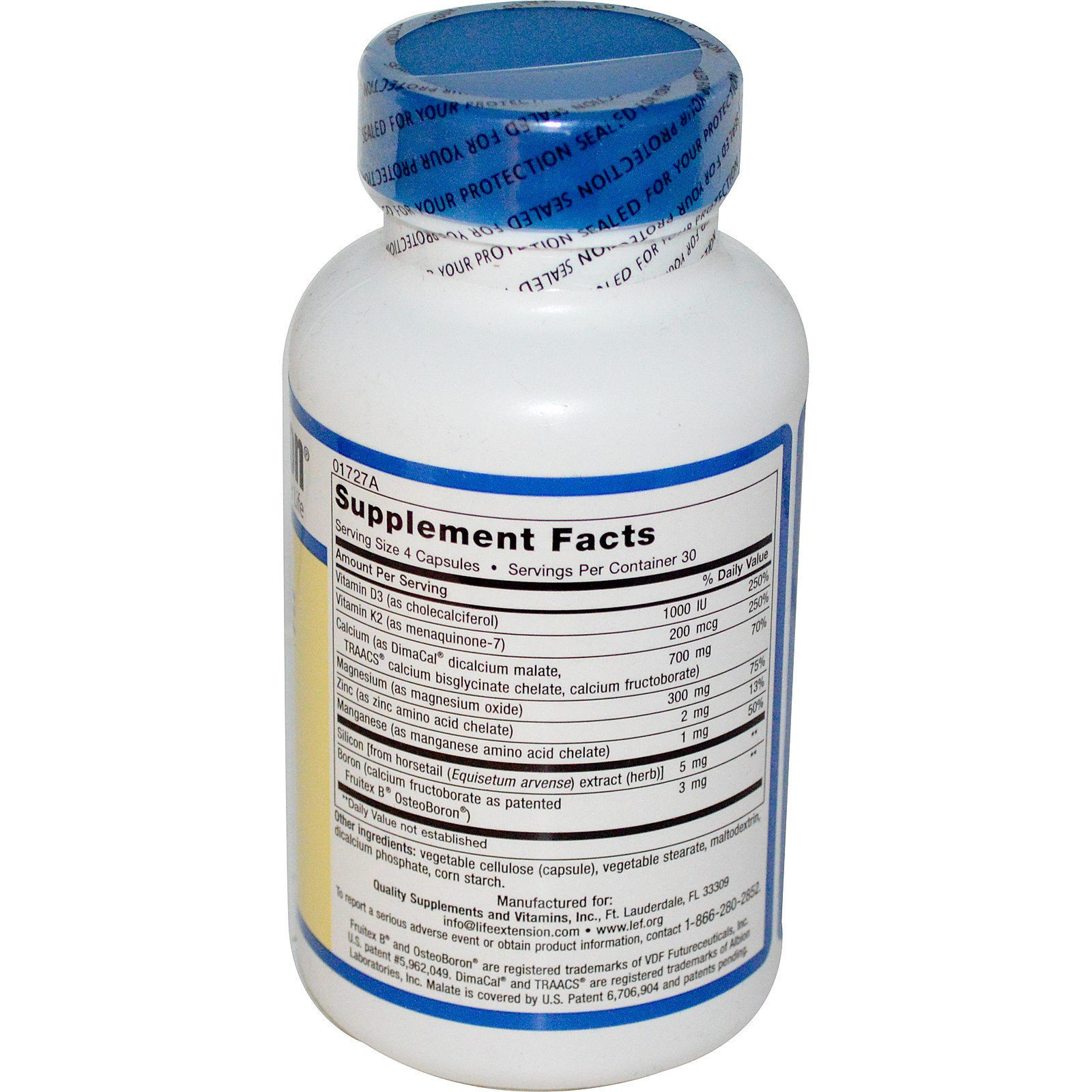 life extension, 骨骼修复胶囊,含维生素k2,120粒