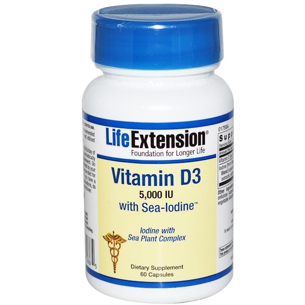 Life Extension, 维生素D3软胶囊,5000国际单位