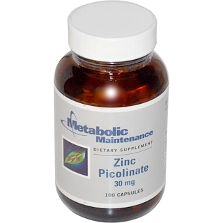 metabolic maintenance, 吡啶甲酸锌胶囊,30毫克,100粒