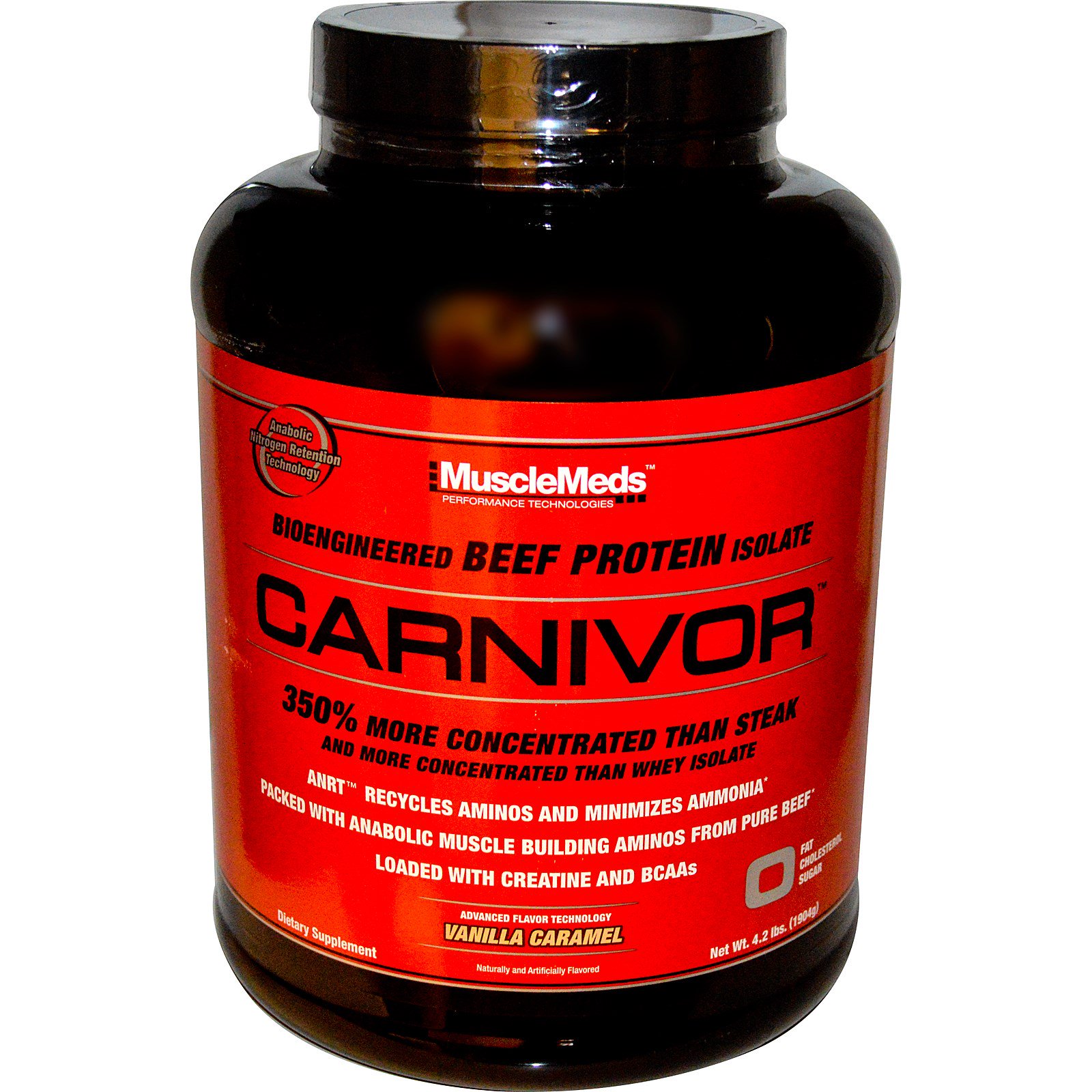 musclemeds, carnivor,生物工程牛肉分離蛋白,香草焦糖口味,4.