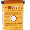 Mrs. Meyers Clean Day, 限量版,香味大豆蜡烛,橙色丁香气味,4.9盎司(140克)