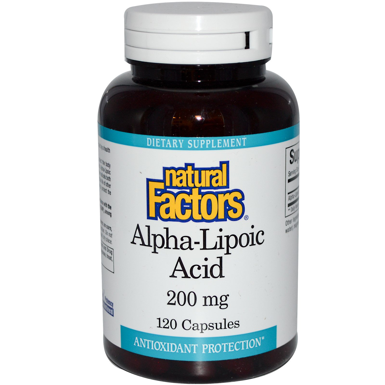 natural factors, α-硫辛酸胶囊,200毫克,120粒
