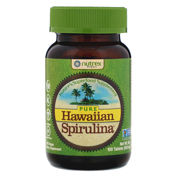 Nutrex Hawaii, Pure Hawaiian Spirulina, 100 Tablets iHerb