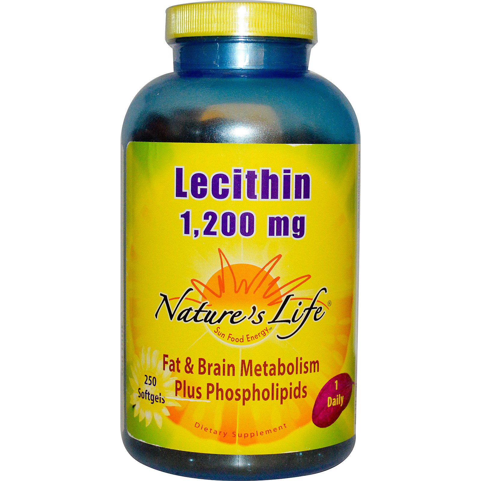 natures life, 卵磷脂,1,200毫克,250软胶囊 (discontinued item)