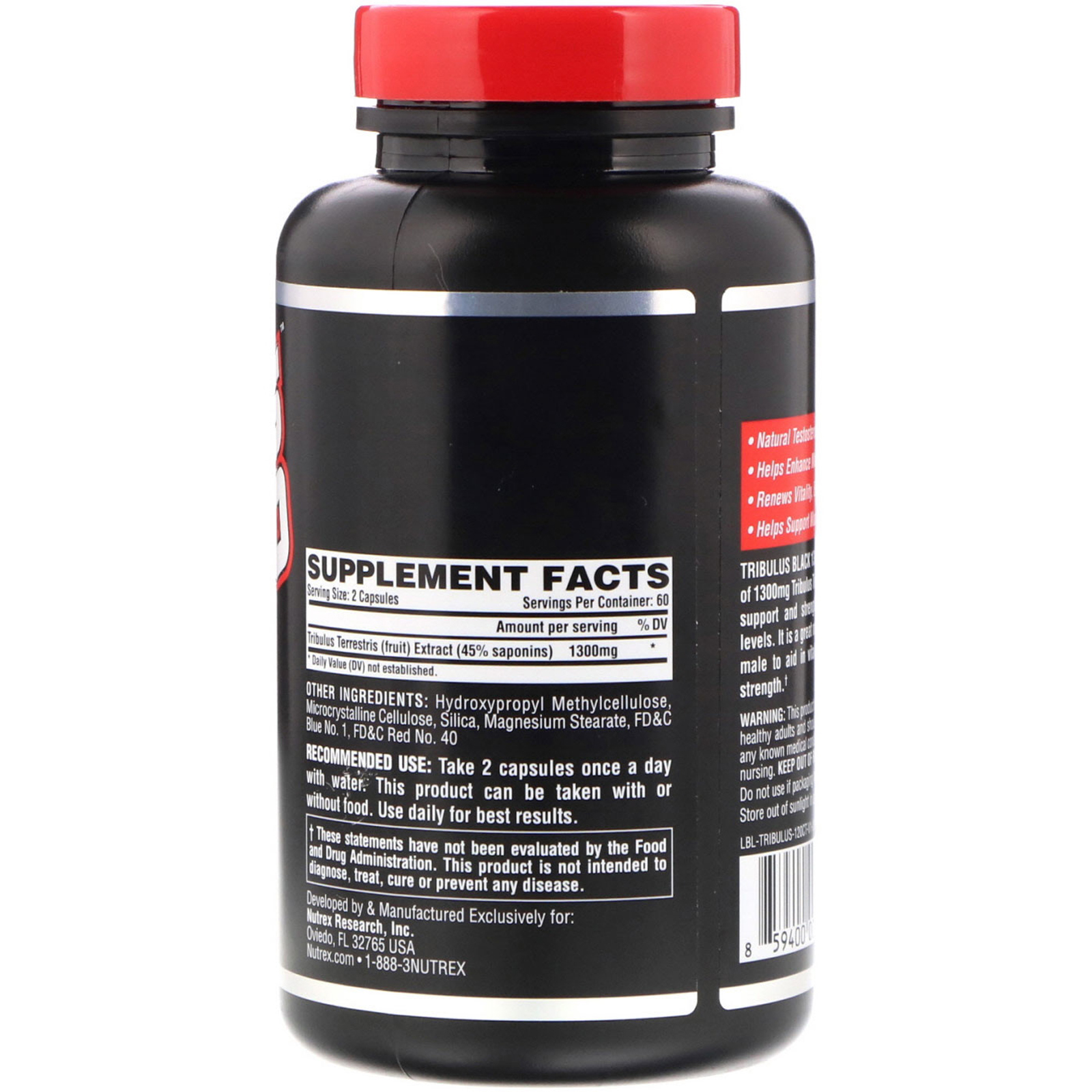 Nutrex Research, Tribulus Black 1300, 120 Capsules iHerb