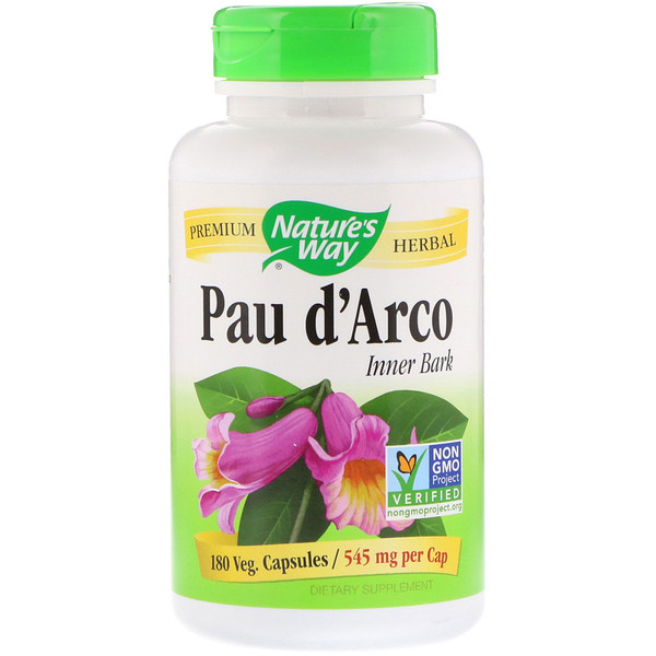 Nature's Way, Pau d'Arco, Inner Bark, 1,090 mg, 180 Vegan Capsules