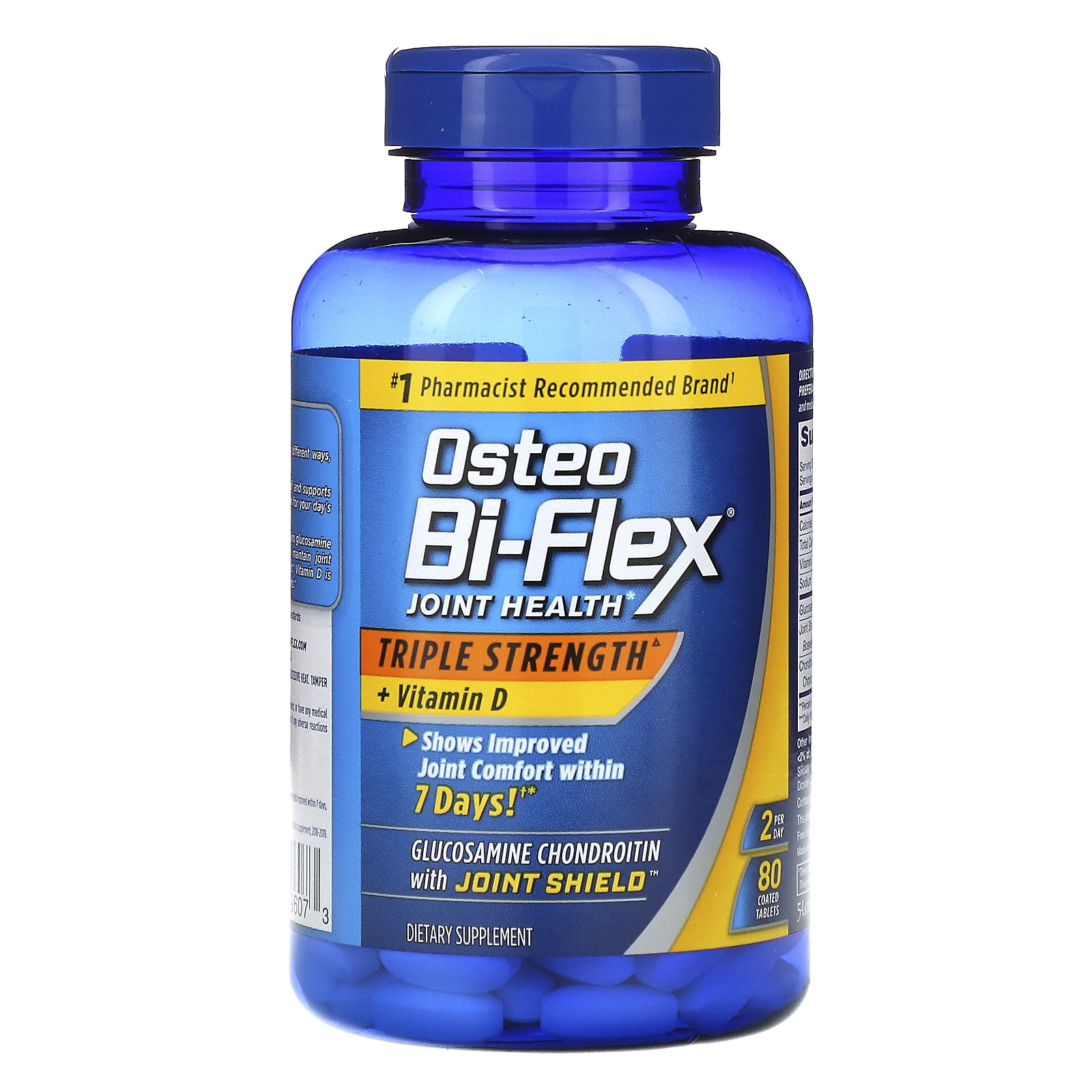 osteo bi-flex, 三重功效关节健康帮助包衣锭,含维生素 d,80 片装