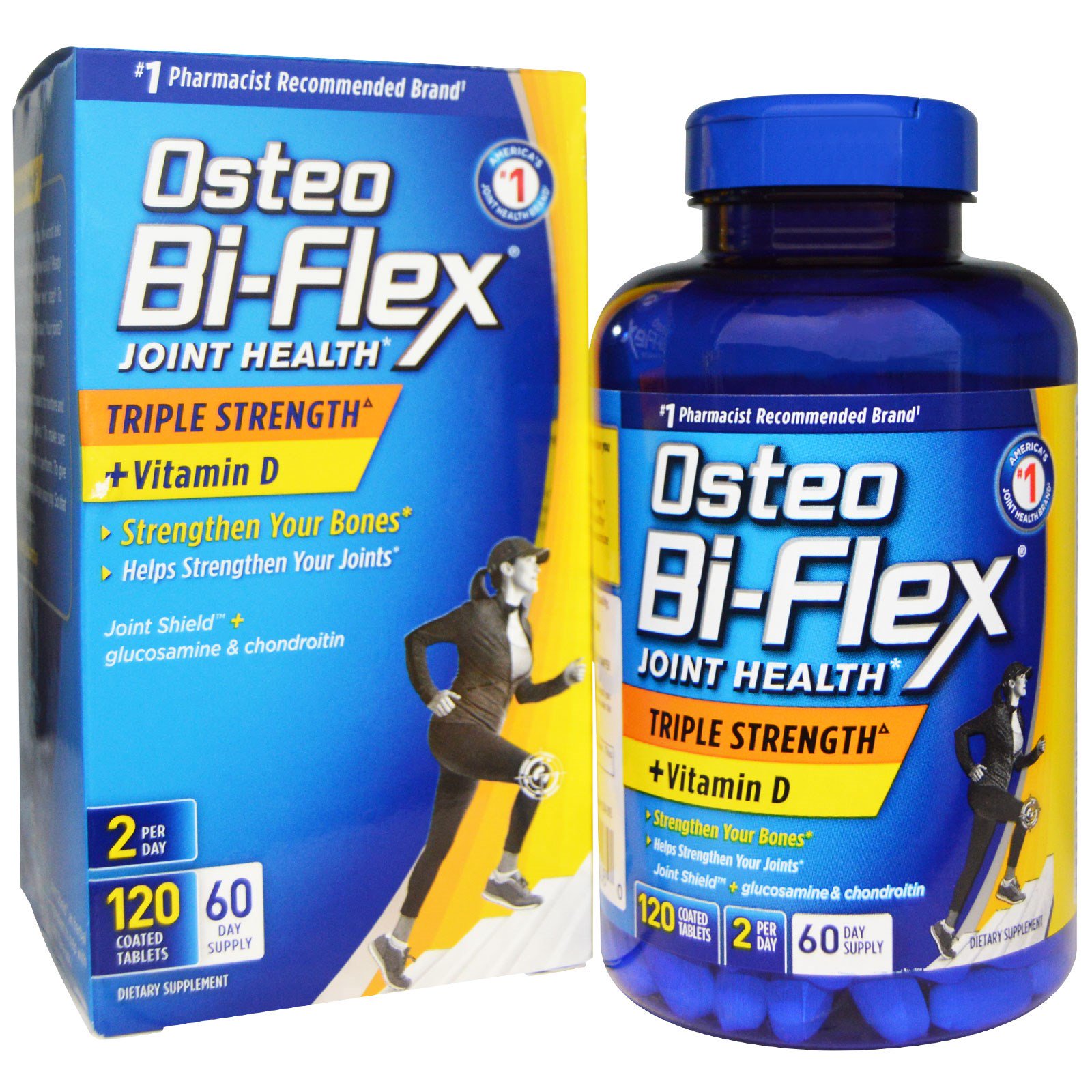 osteo bi-flex, 关节健康,三倍强度 维生素d,120包衣片