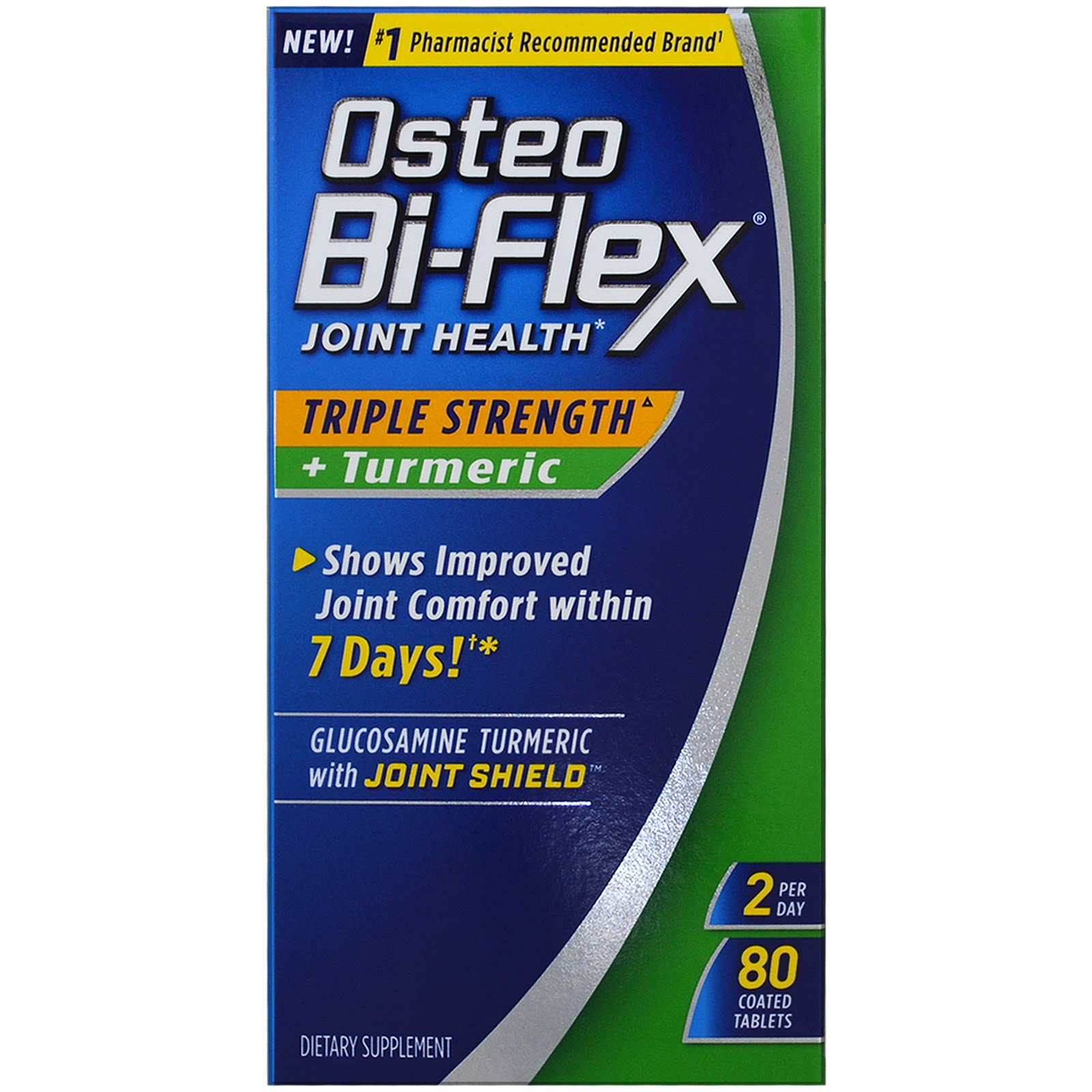 osteo bi-flex, 关节健康,三倍效力 姜黄,80片