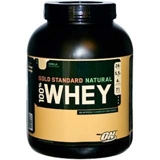 optimum nutrition, 100% whey gold standard natural, vanilla, 5