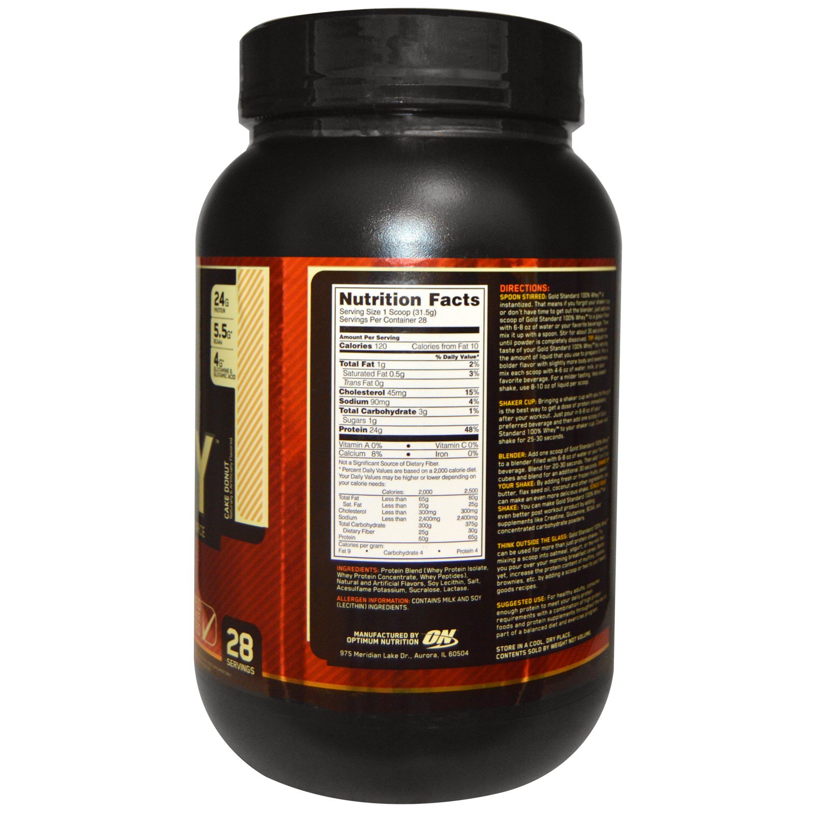 optimum nutrition, gold standard 100% whey, whey protein isolate