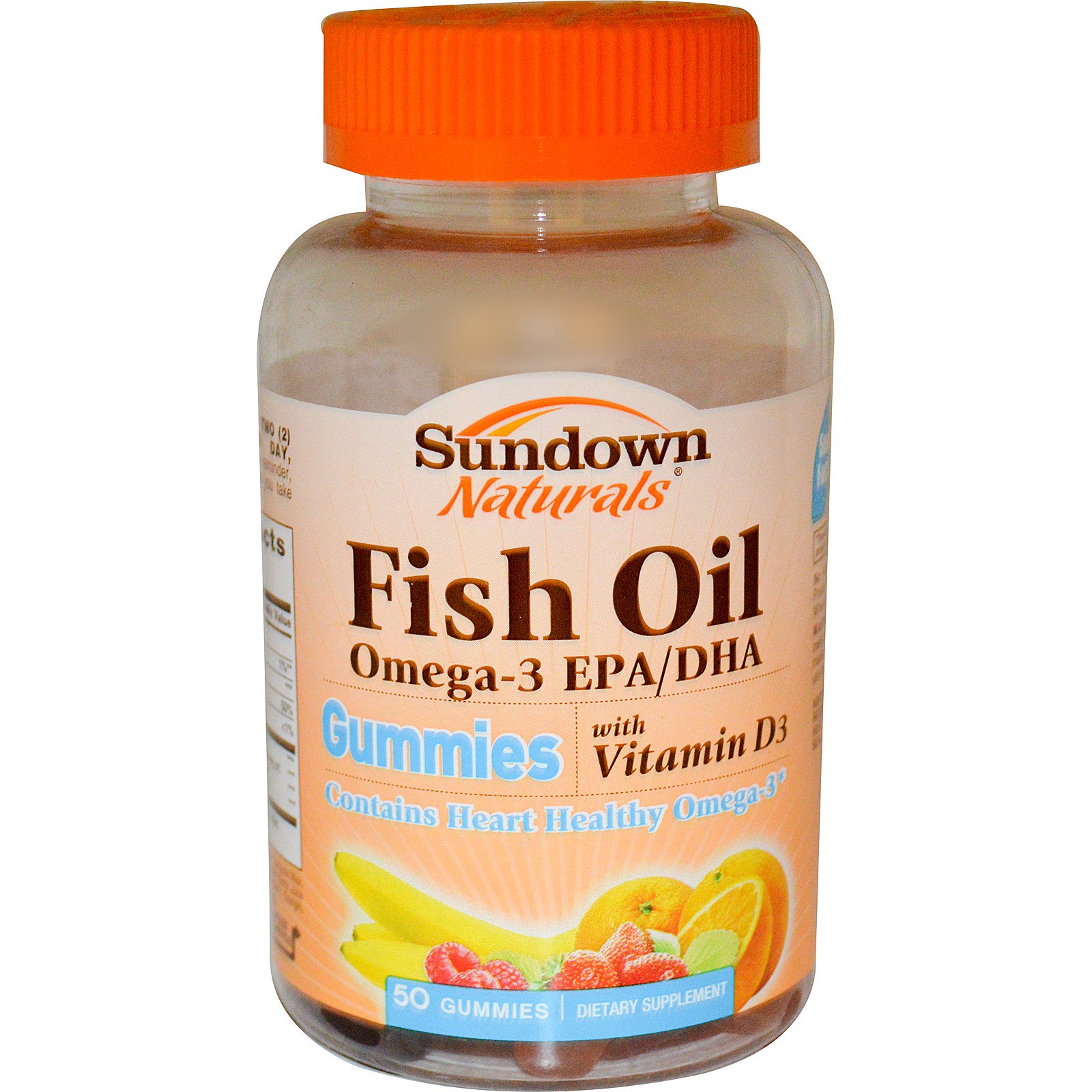sundown naturals, fish oil omega-3 epa/dha gummies with vitamin