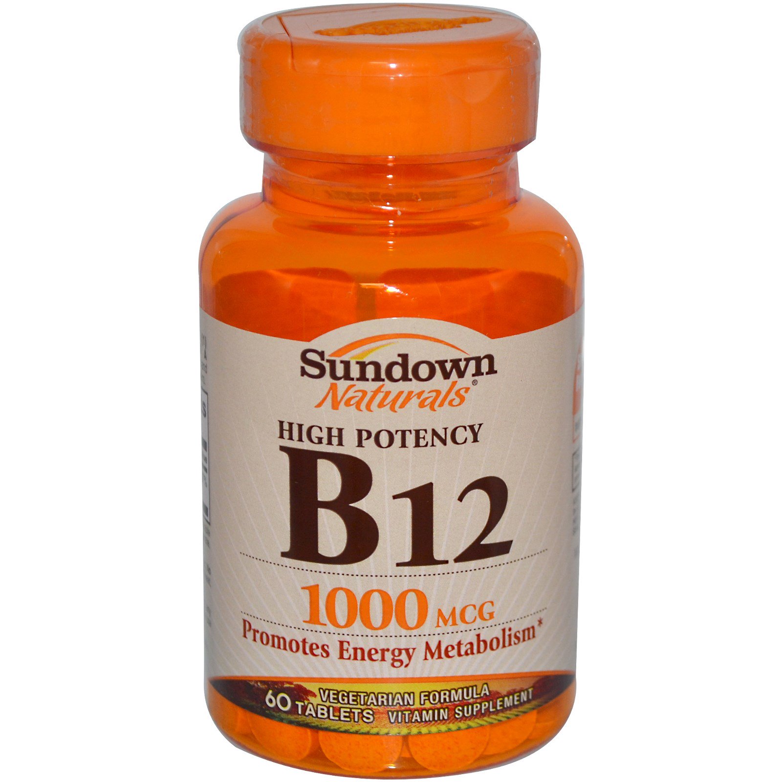 sundown naturals, 維他命b-12,1000微克,60片 (discontinued item)